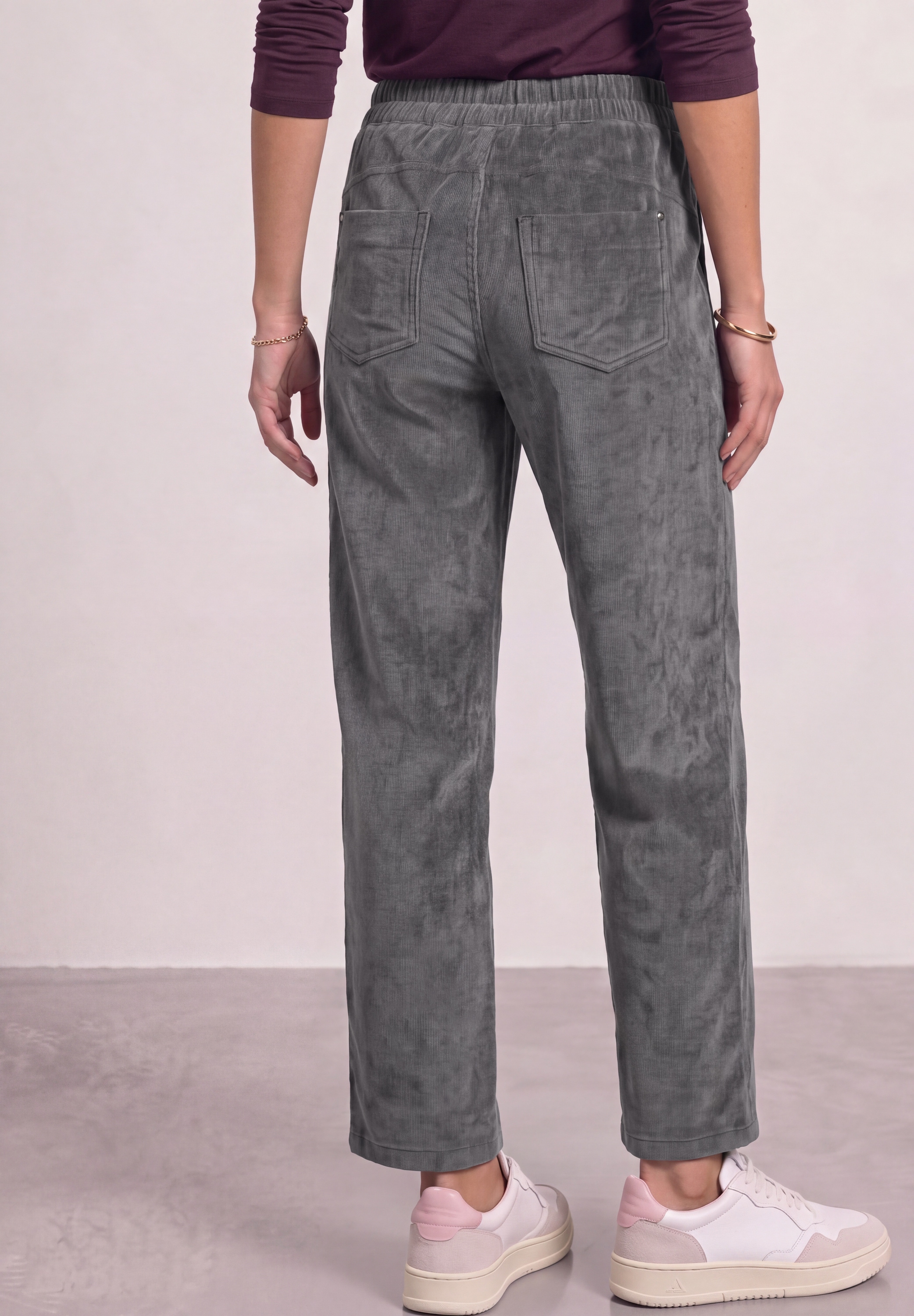 STREET ONE Cordhose  Elastikbund mit Tunnelzug