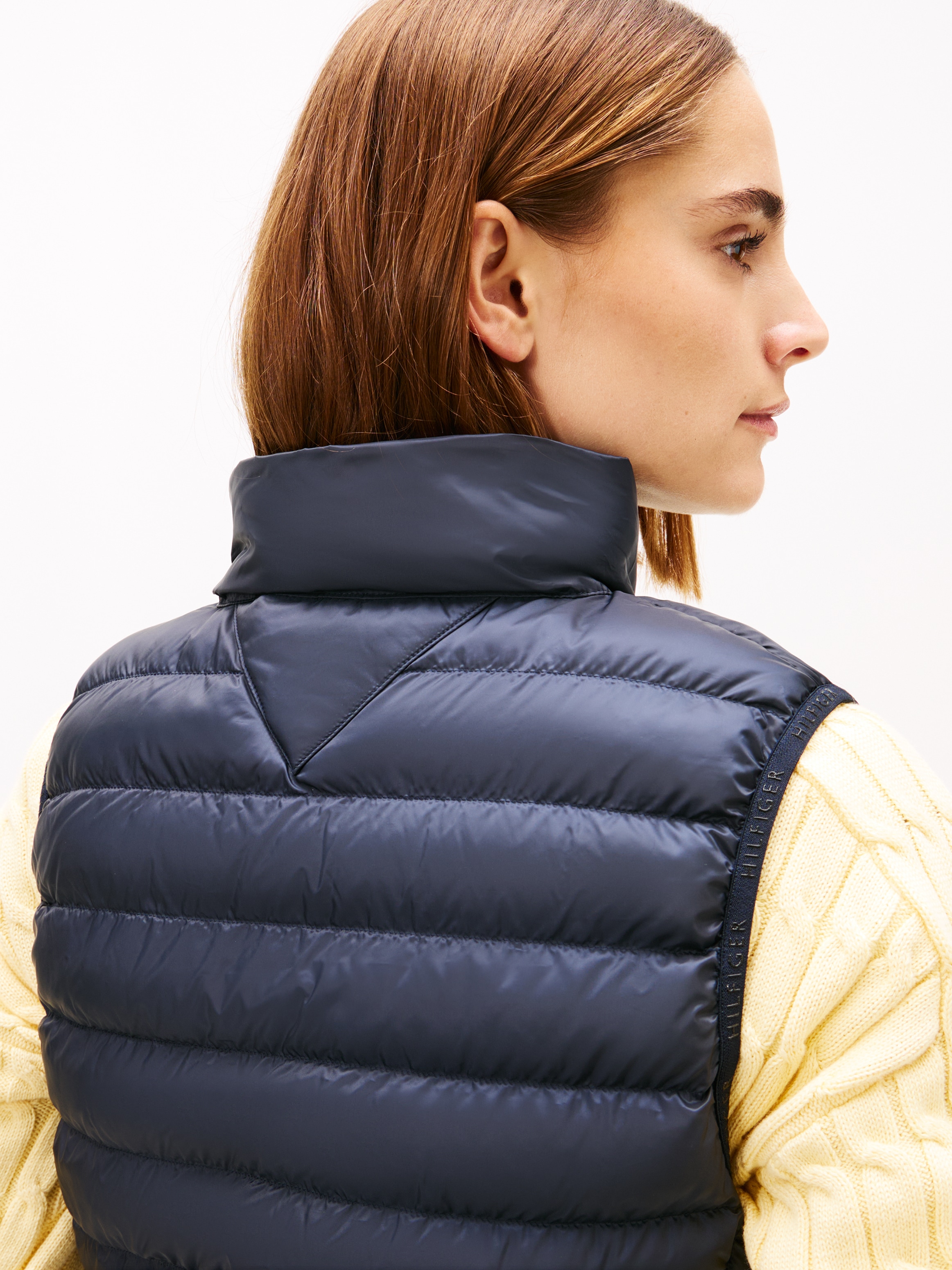 Tommy Hilfiger Steppweste »LW PADDED GLOBAL STRIPE VEST« Global Serie TH WOMEN,  abnehmbare Kapuze, Übergangsweste