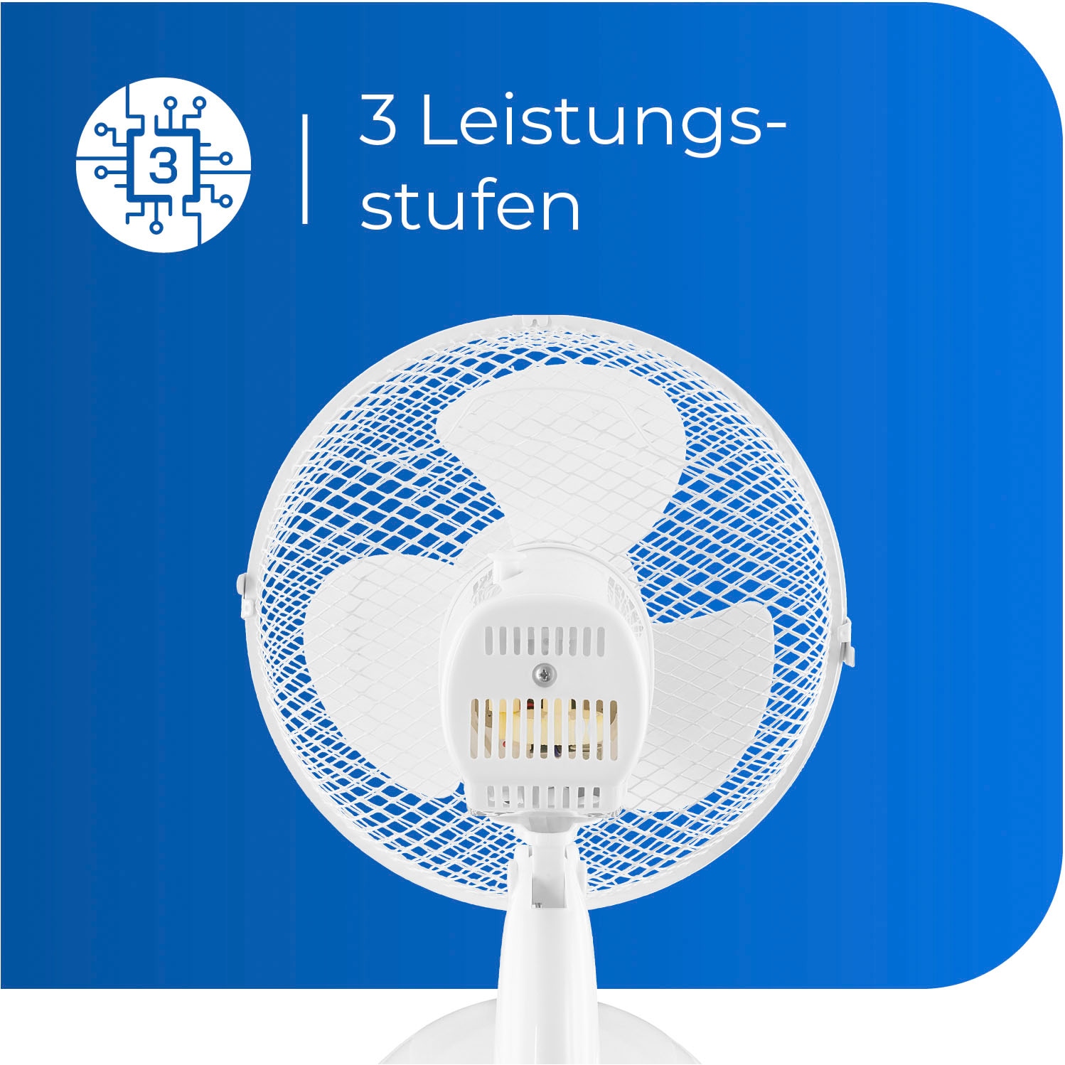 exquisit Tischventilator »VT 33056 we«, Ø 23 cm, inkl. Oszillation & 30 W Leistung, weiß