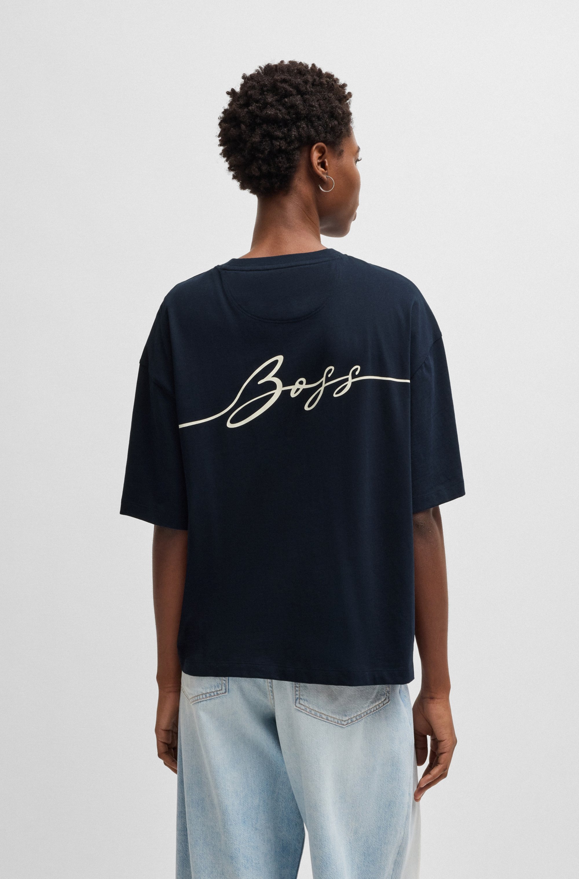 BOSS ORANGE T-Shirt "Eboyfriend Premium Damenmode", mit Graphic Details günstig online kaufen