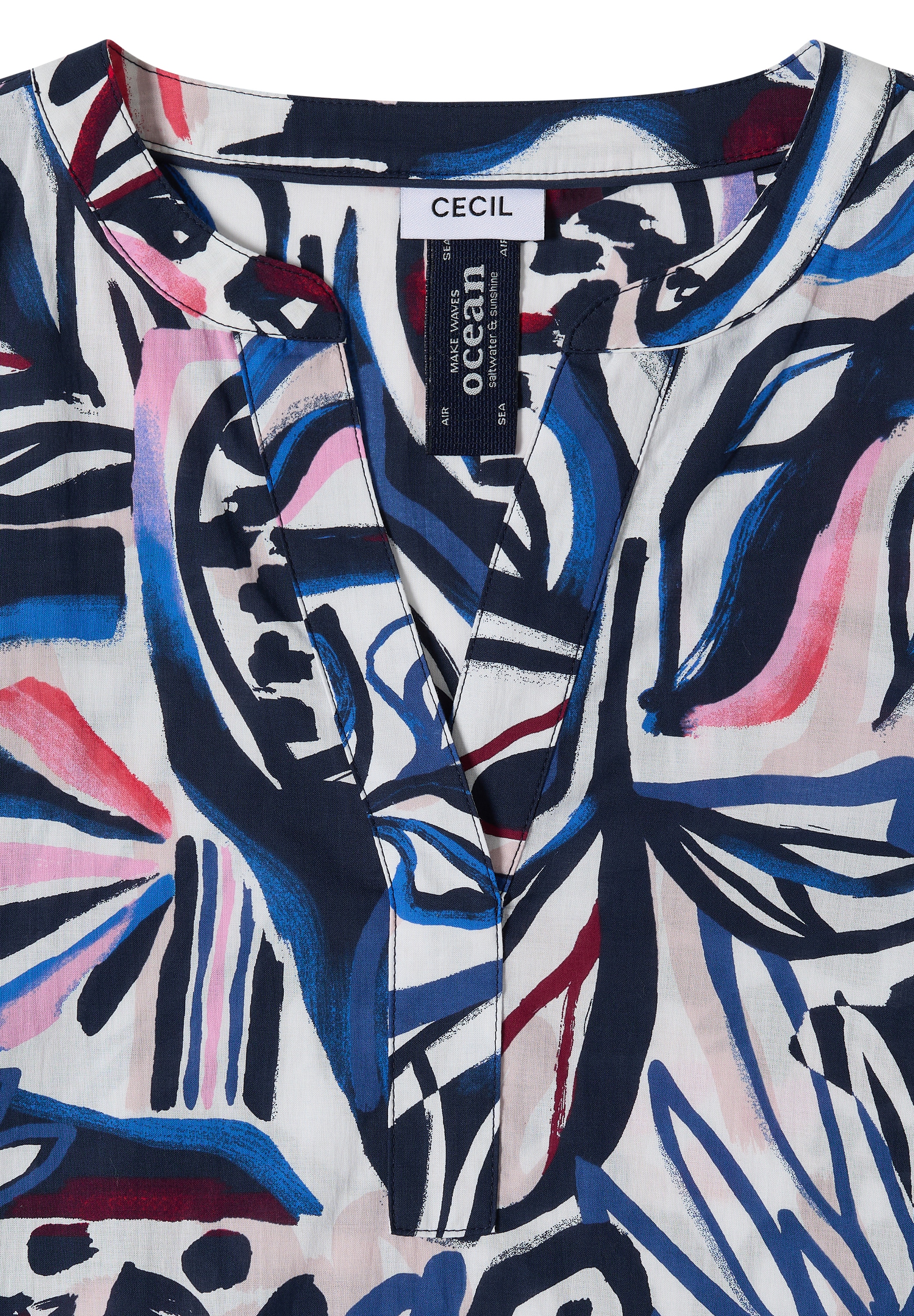 Cecil Langarmbluse aus reiner Baumwolle