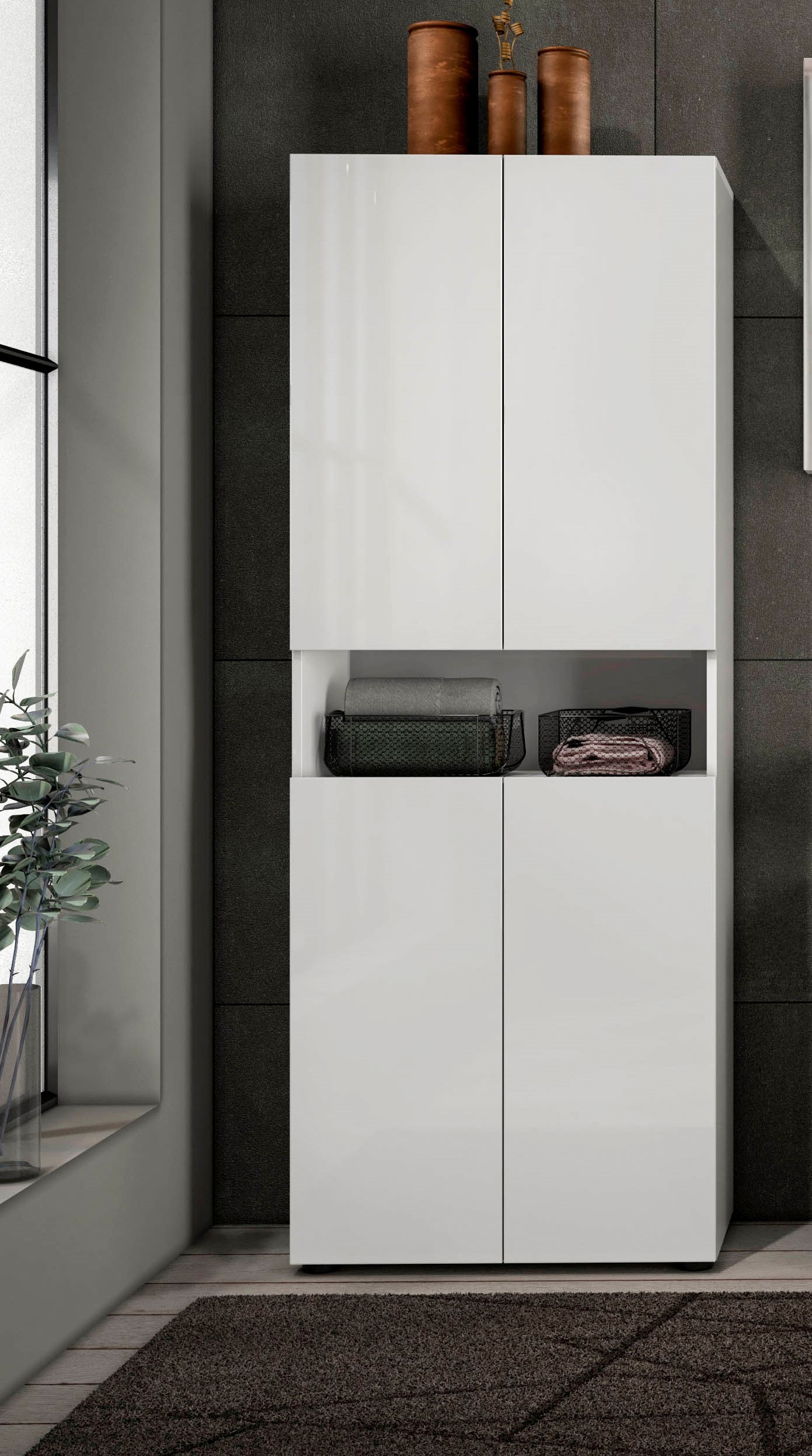 welltime Hochschrank "MISTER, Hochschrank mit 6 geschlossenen und 1 offenen günstig online kaufen