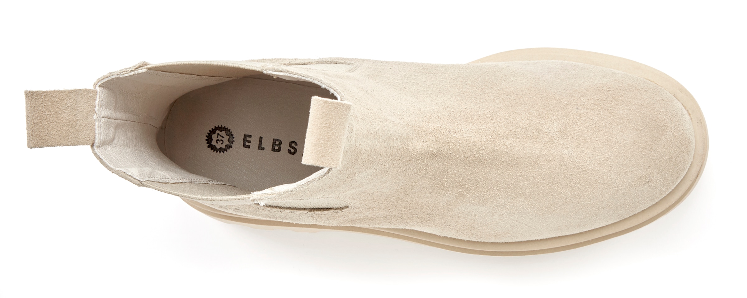 Elbsand Chelseaboots, Veloursleder-Stiefelette, Ankle-Boot, Profilstiefelette