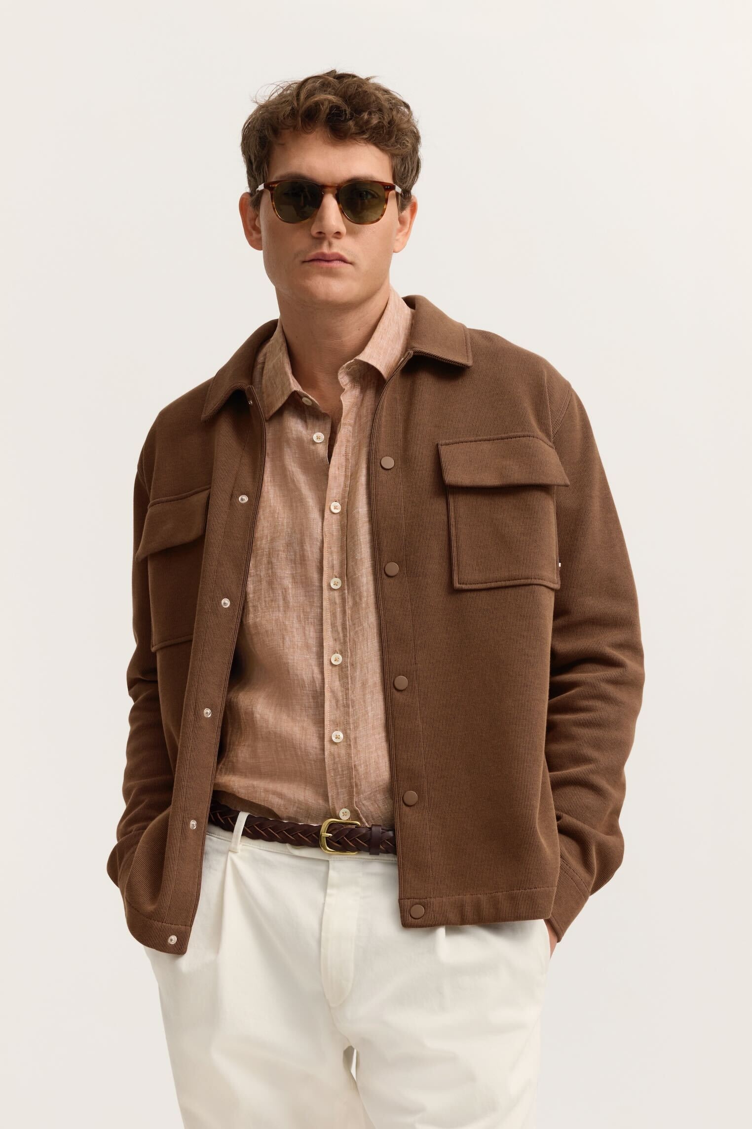 bugatti Sweatjacke "Modern Fit" mit Druckknöpfen