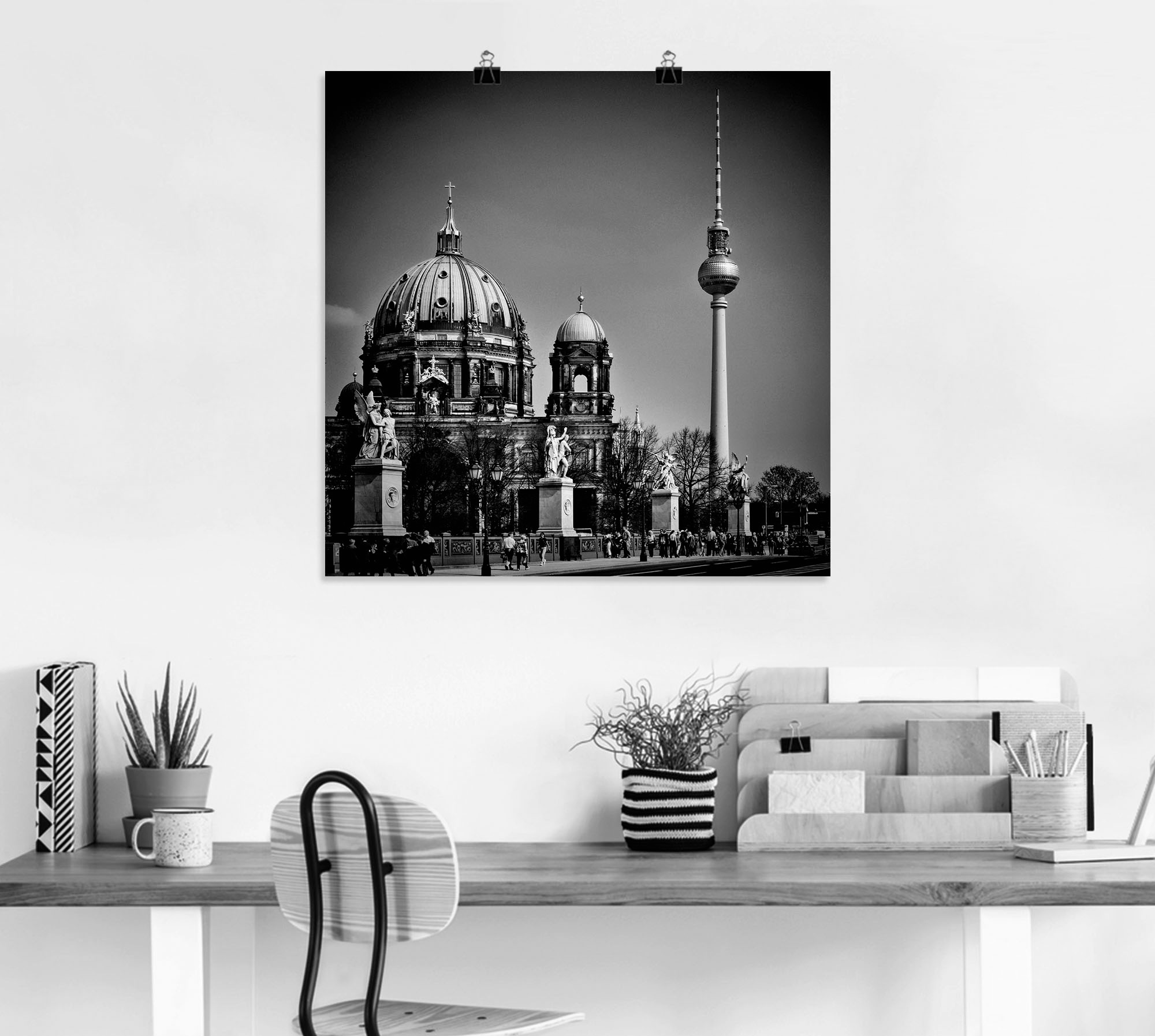 Artland Poster »Berlin Unter den Linden«, Gebäude, (1 St.), als Leinwandbild, Wandaufkleber oder Poster in versch. Größen