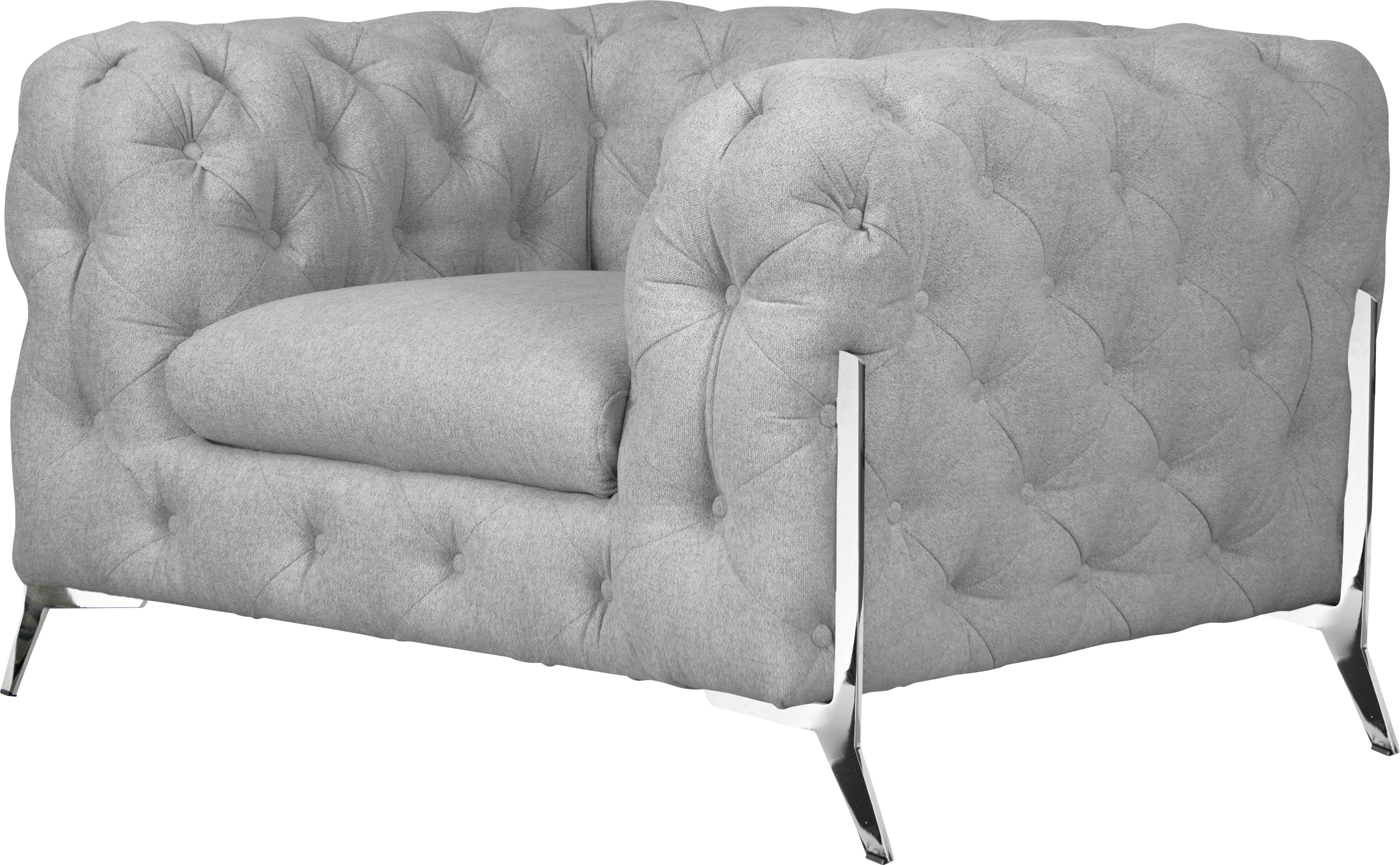 Thumbnail - Leonique Chesterfield-Sessel "Amaury Sessel", aufwändige Knopfheftung, moderne Chesterfield Optik, Fußfarbe wählbar