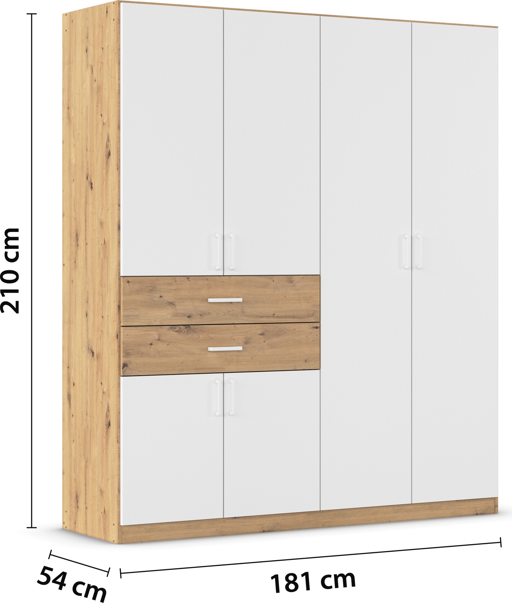 rauch Schlafzimmer-Set »Komplettzimmer Komplettschlafzimmer Schlafzimmer-Set (3-St.) MAIKA«, (Set, 3 tlg.), Schrank 3 Breiten, 2 Höhen, Bett 100 cm, Nachttisch MADE IN GERMANY