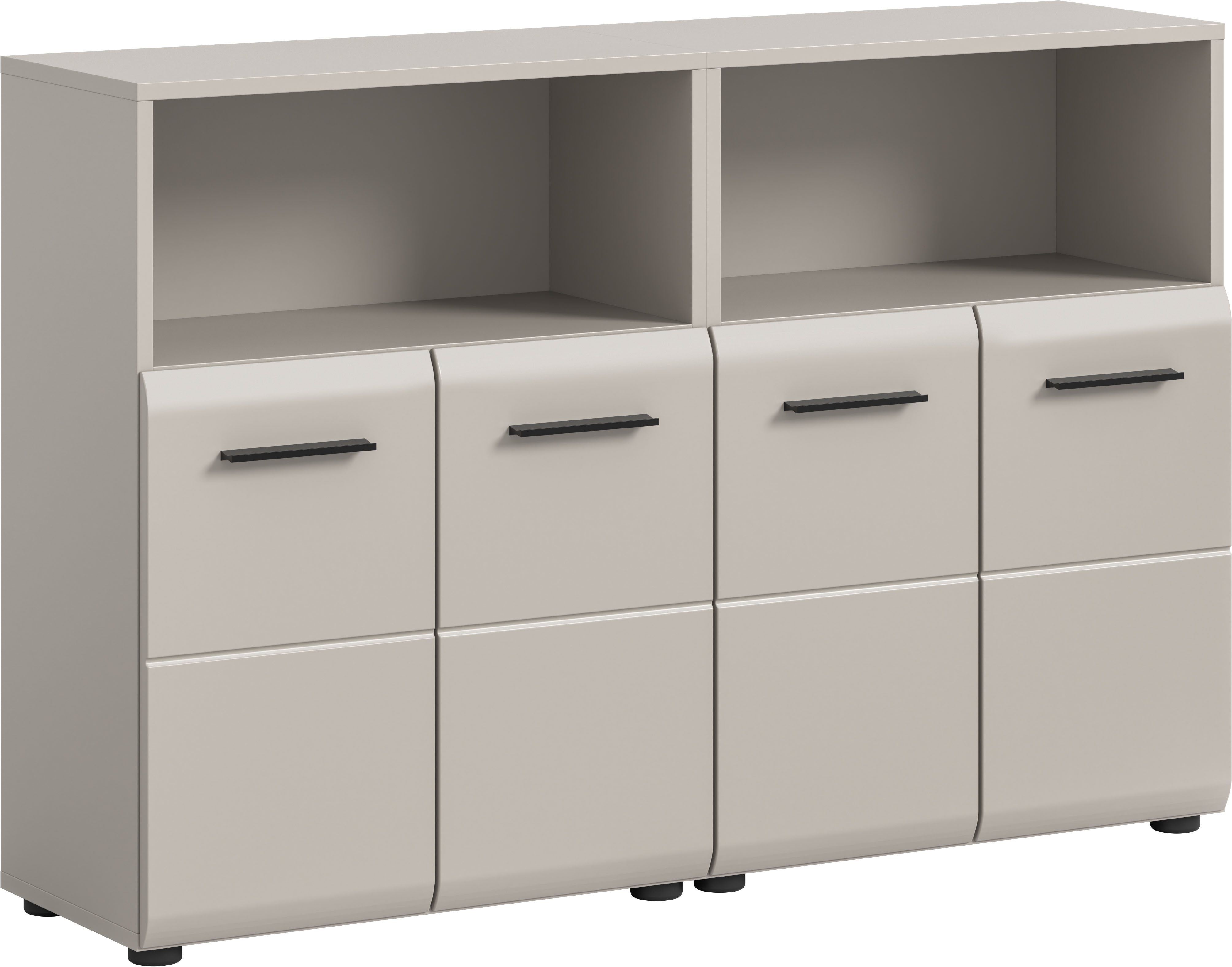 welltime Badmöbel-Set "FLORENZ, 2-teilige Badkombination, hochwertige MDF-Front" Set, 2-teiliges Set bestehend aus: 2 Midischrank breit, 2 Stk. tlg.