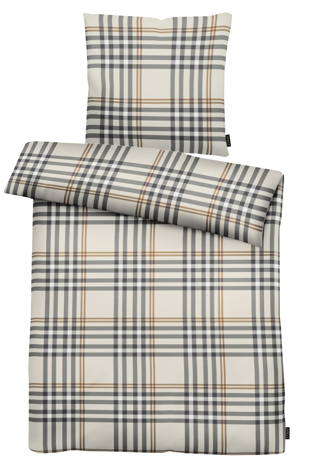 APELT Bettwäsche "Jeremy" 2 Bettwäsche-Set mit Reißverschluss, Baumwoll-Satin, Digitaldruck