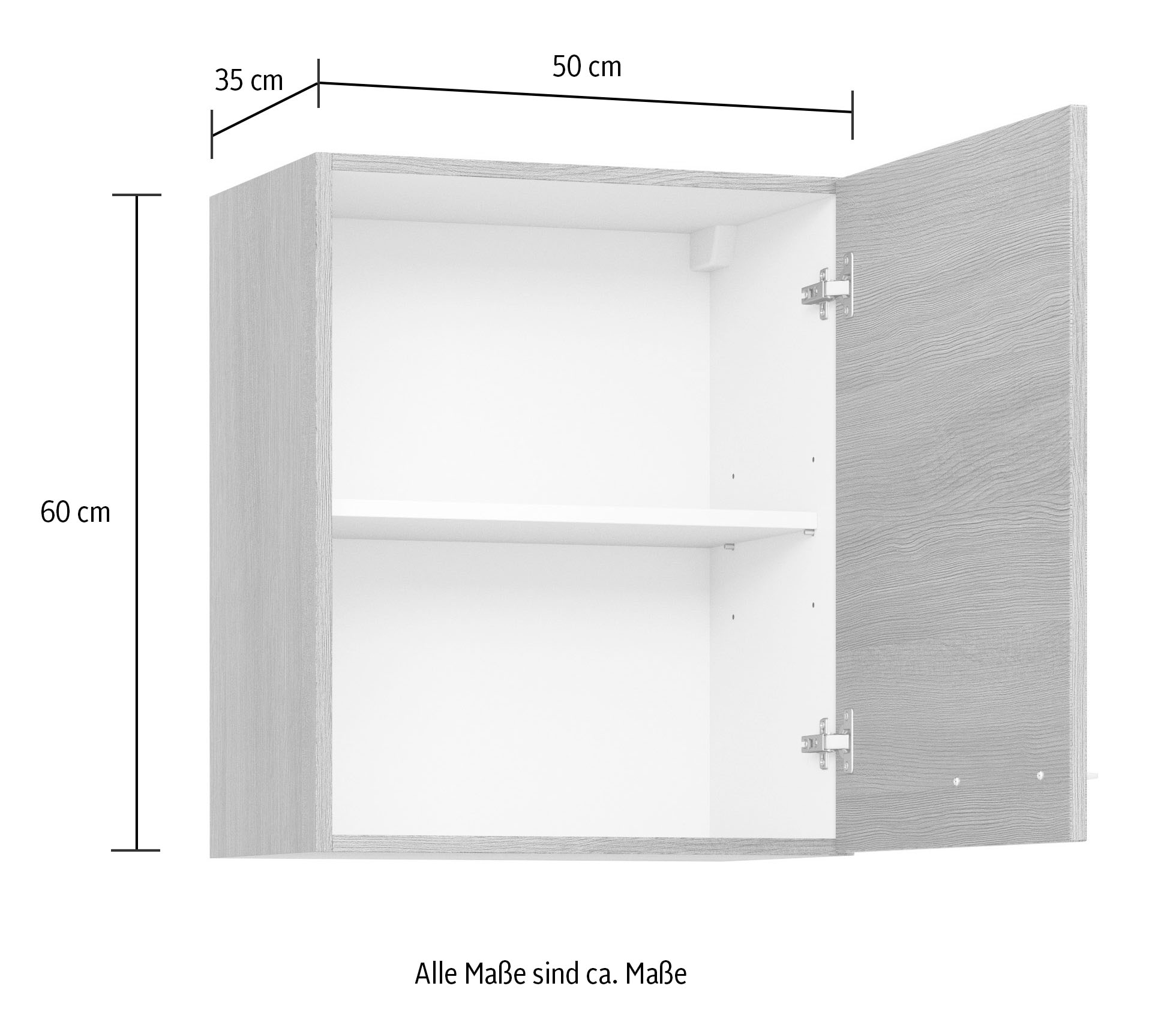 Express Küchen Hängeschrank »Trea O50-60«, inklusive Einlegeboden, Breite  50 cm, Höhe 60 cm bestellen | BAUR