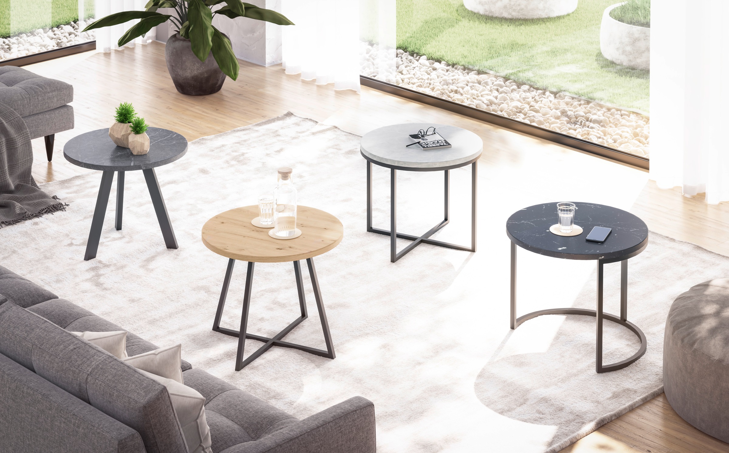 Mäusbacher Couchtisch "Couchtisch rund", Couchtisch rund Durchmesser 60cm, günstig online kaufen