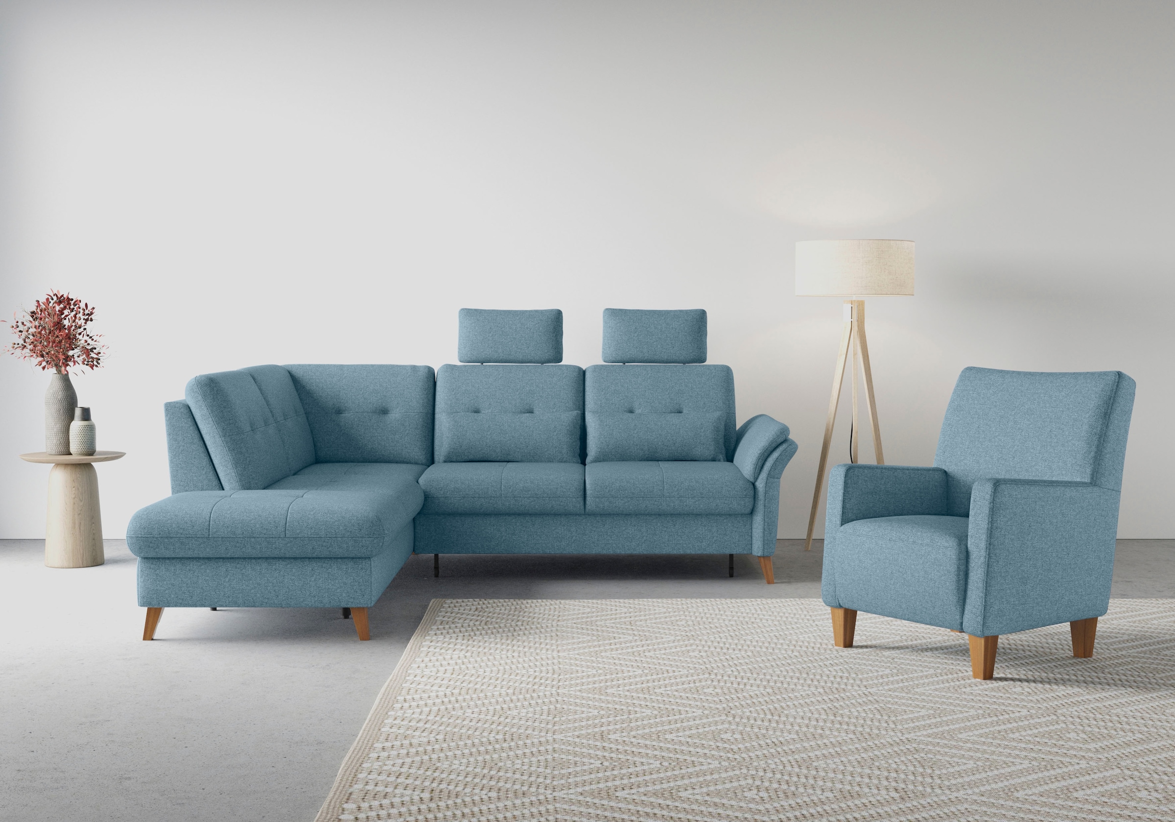 sit&more Ecksofa "Göteborg", inkl. Sitztiefenverstellung, wahlweise mit Bet günstig online kaufen