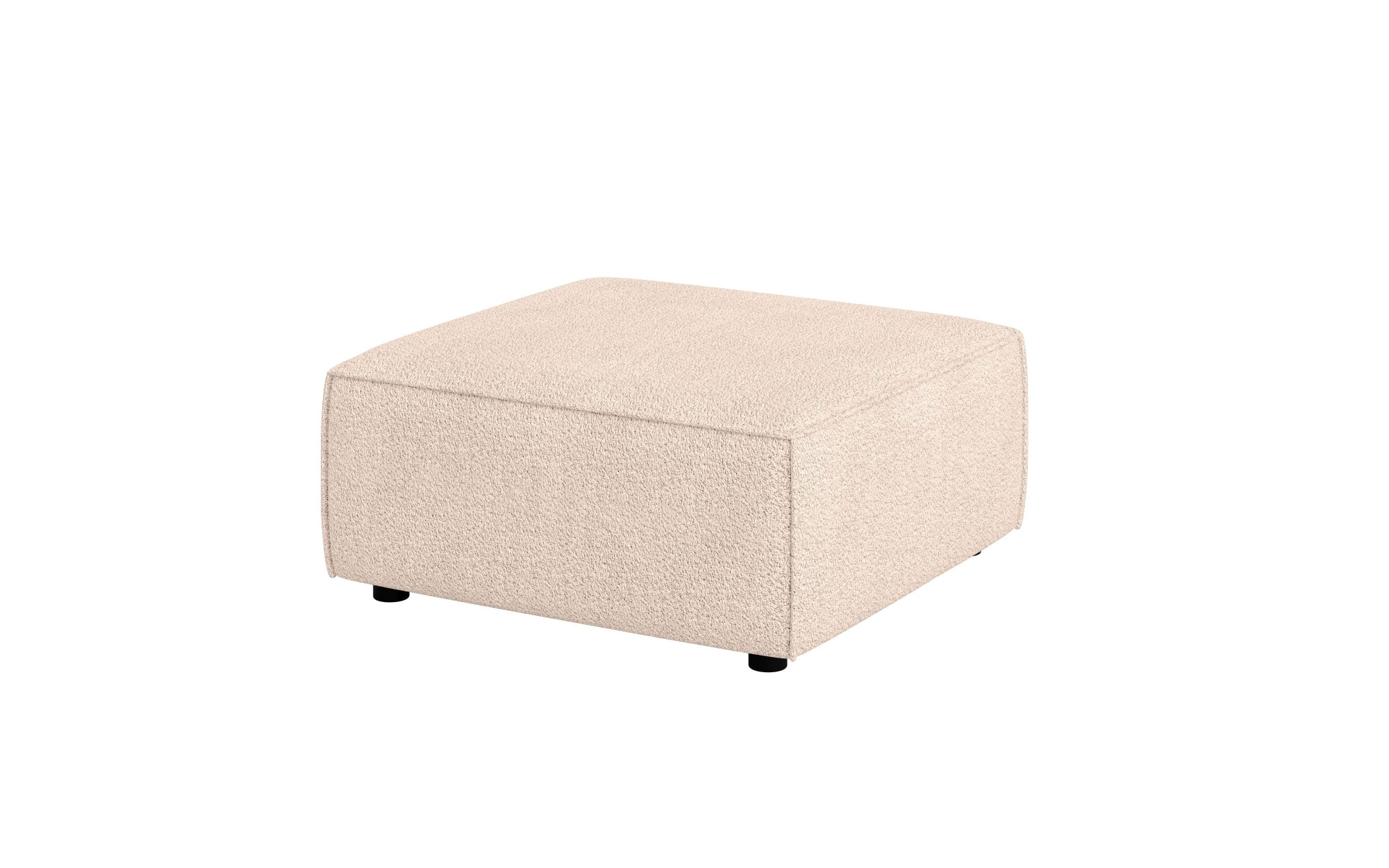 INOSIGN Polsterhocker »Polsterhocker Cavan, Maße B/T/H: 90/90/42 cm«, passend zur Serie, mit Wellenunterfederung, auch in Bouclé