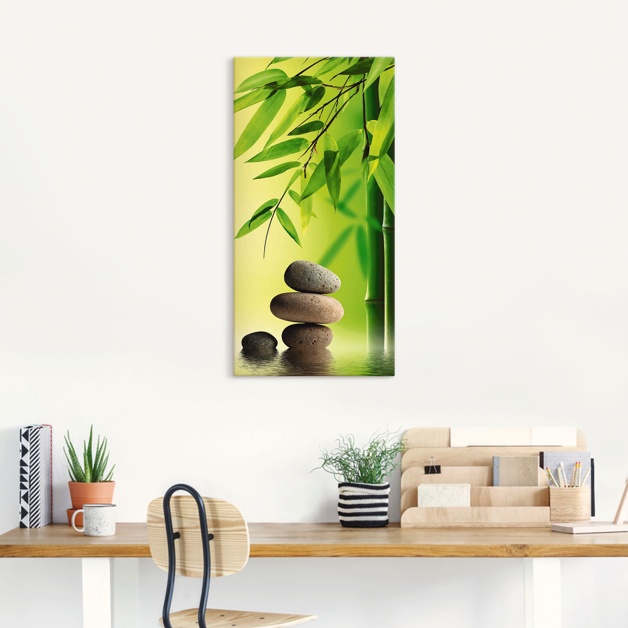 Artland Wandbild "Spa Stillleben" Zen 1 Stk. tlg. auf Holzrahmen gespannt günstig online kaufen