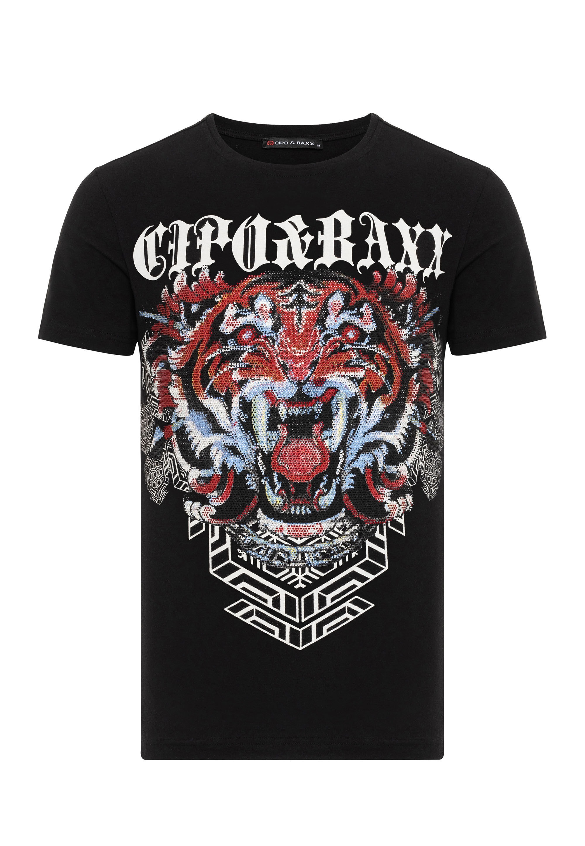 Cipo & Baxx T-Shirt "T-Shirt", mit Löwen-Grafikdruck günstig online kaufen