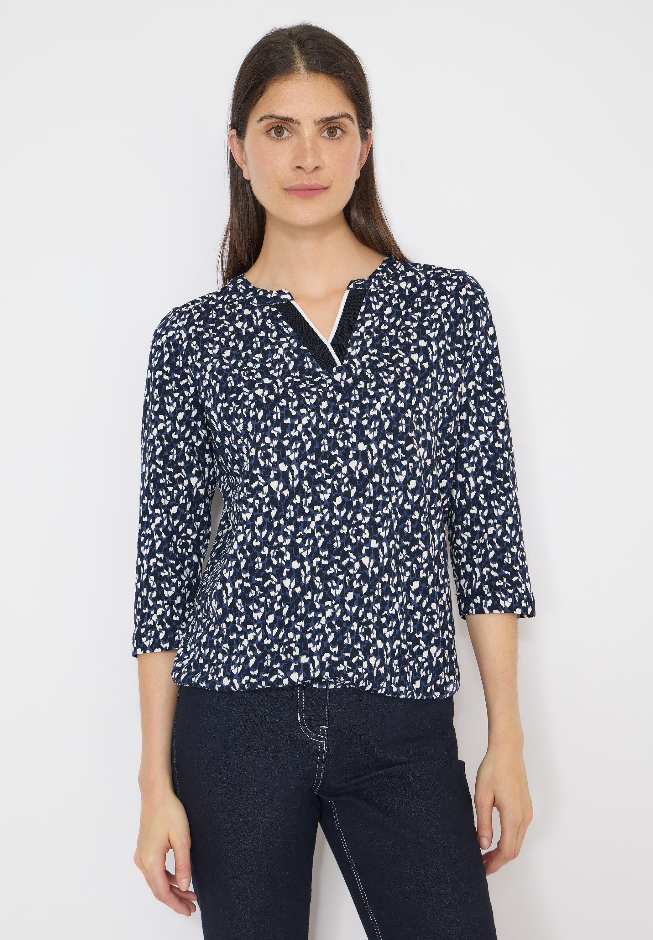 Cecil 3/4-Arm-Shirt aus reiner Baumwolle