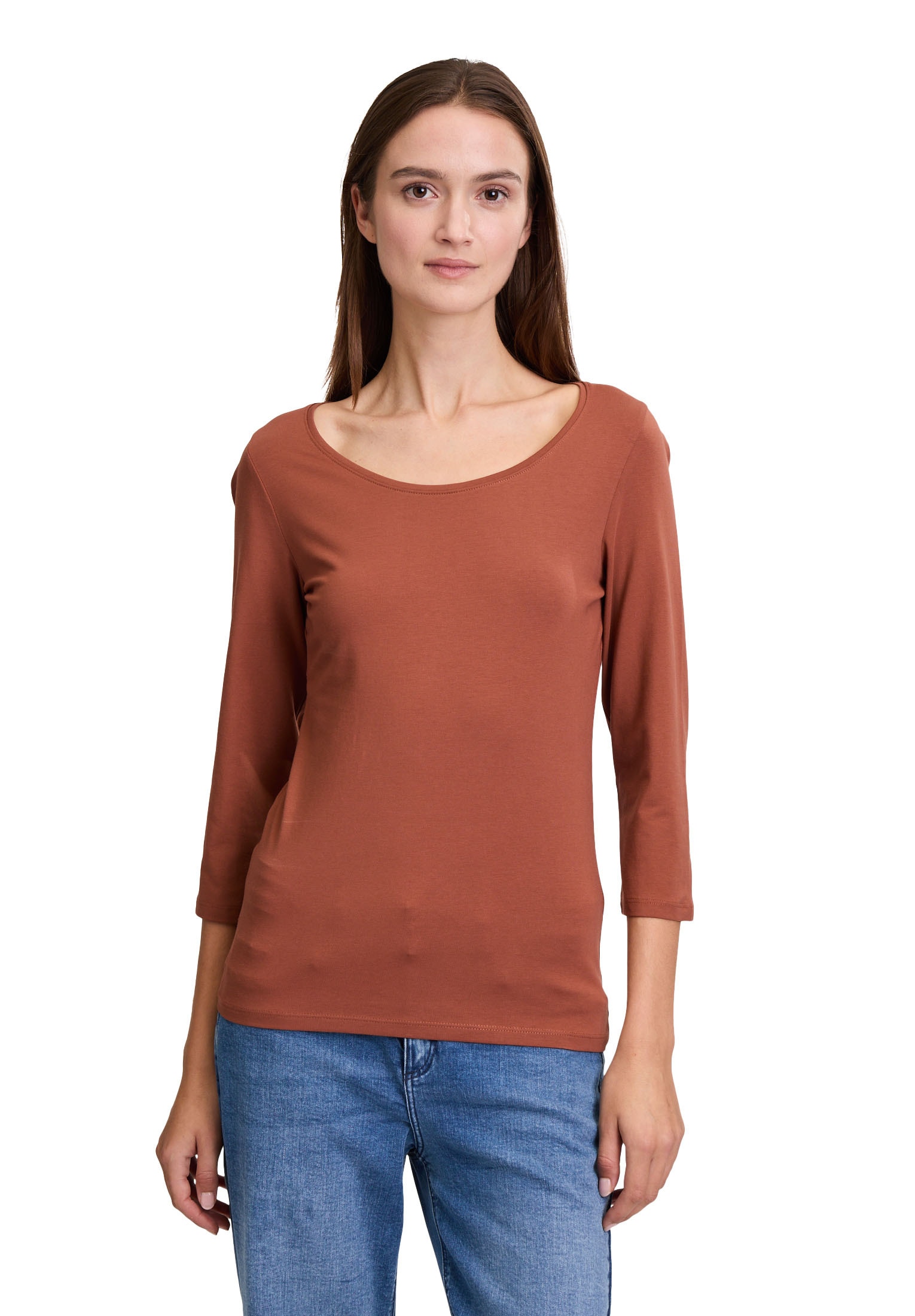 Cartoon 3/4-Arm-Shirt "Cartoon Damen Basic Shirt mit Rundhalsausschnitt", ( günstig online kaufen