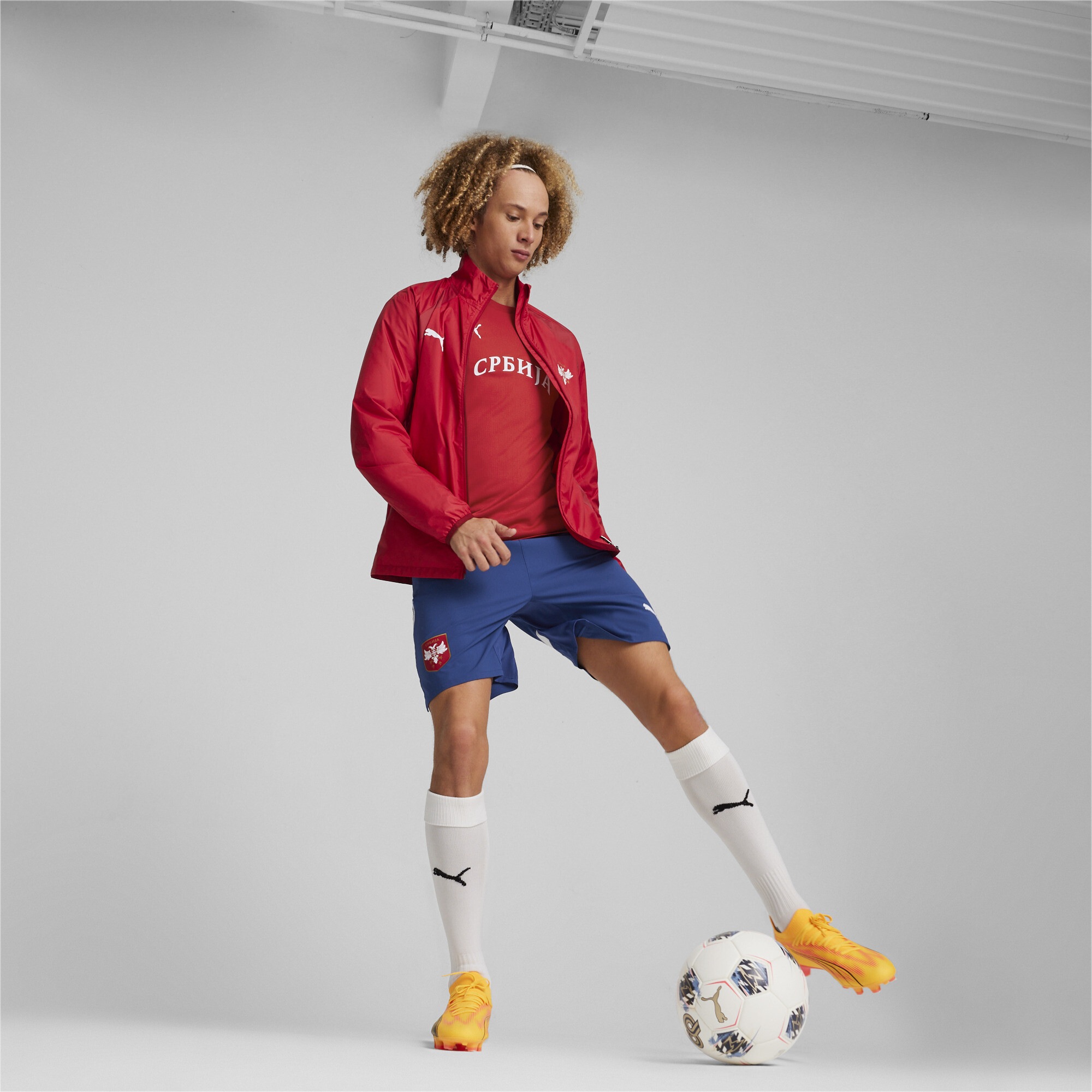 PUMA Trainingsjacke »Serbien Fußball-Aufwärmjacke Herren«