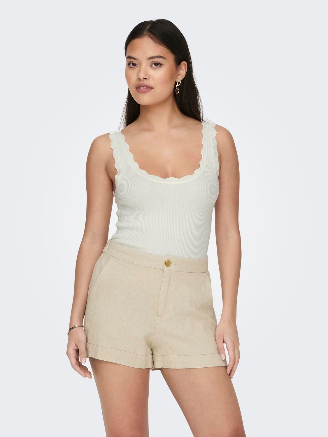 JDY Stricktop »JDYNANNA S/L SCALLOP EDGE TOP KNT NOOS«