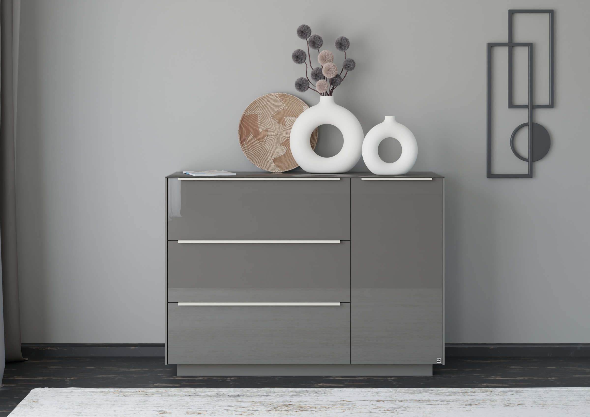 set one by Musterring Sideboard "Reno" 1 Stk. tlg. Mit Sockel in diversen Farben, 102 cm Höhe & Farbauswahl