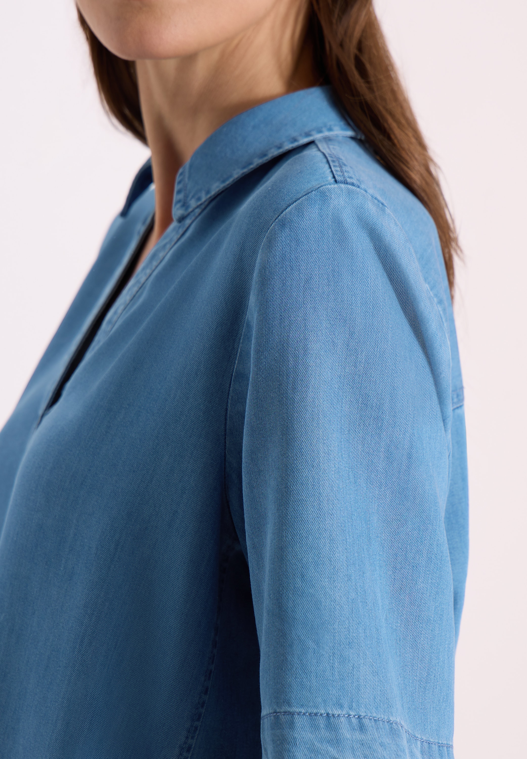 Cecil Jeanskleid Ohne Taschen mit V-Ausschnitt