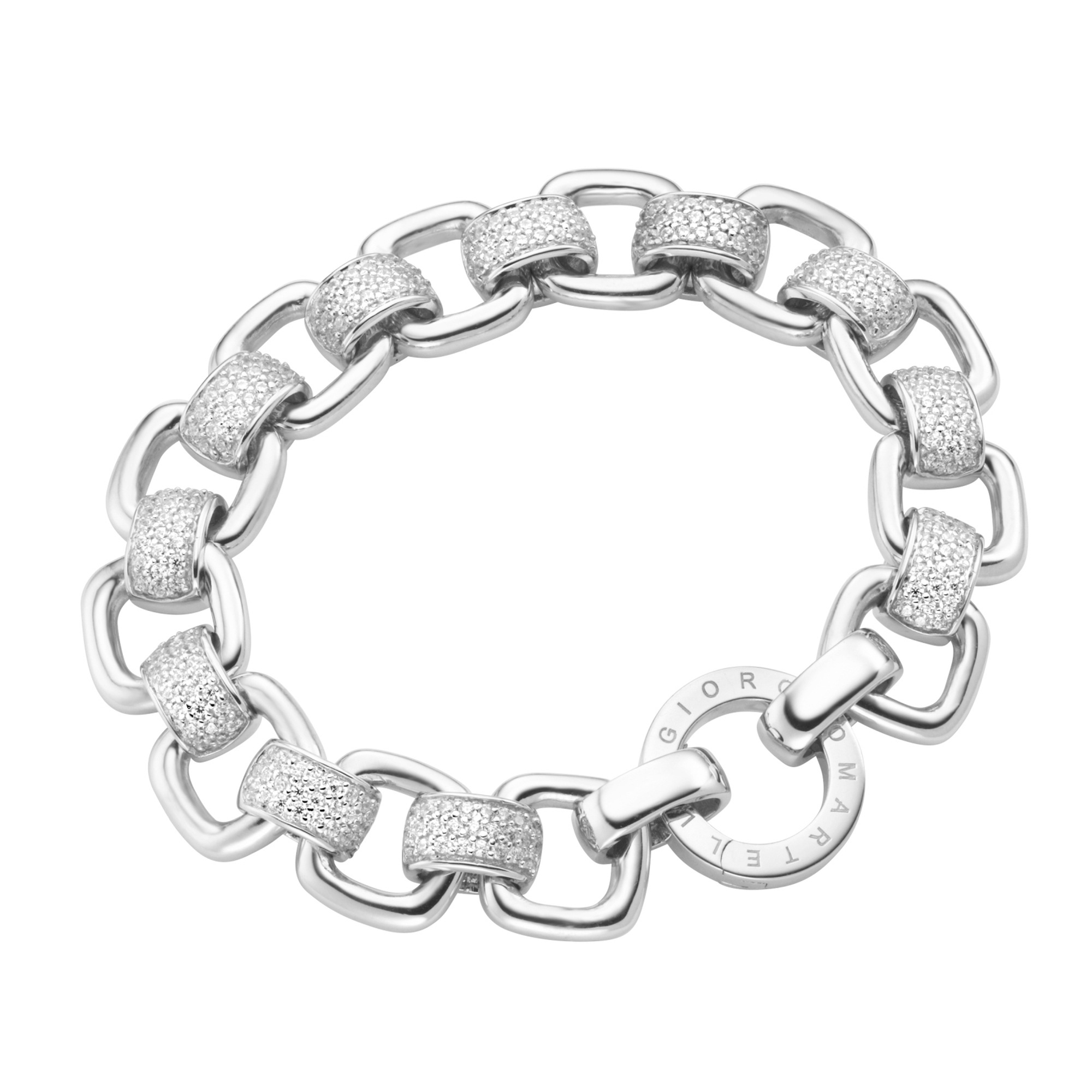 GIORGIO MARTELLO MILANO Armband »in Ketten-Optik mit Zirkonia Steinen, Silber  925« online kaufen | BAUR | Silberarmbänder