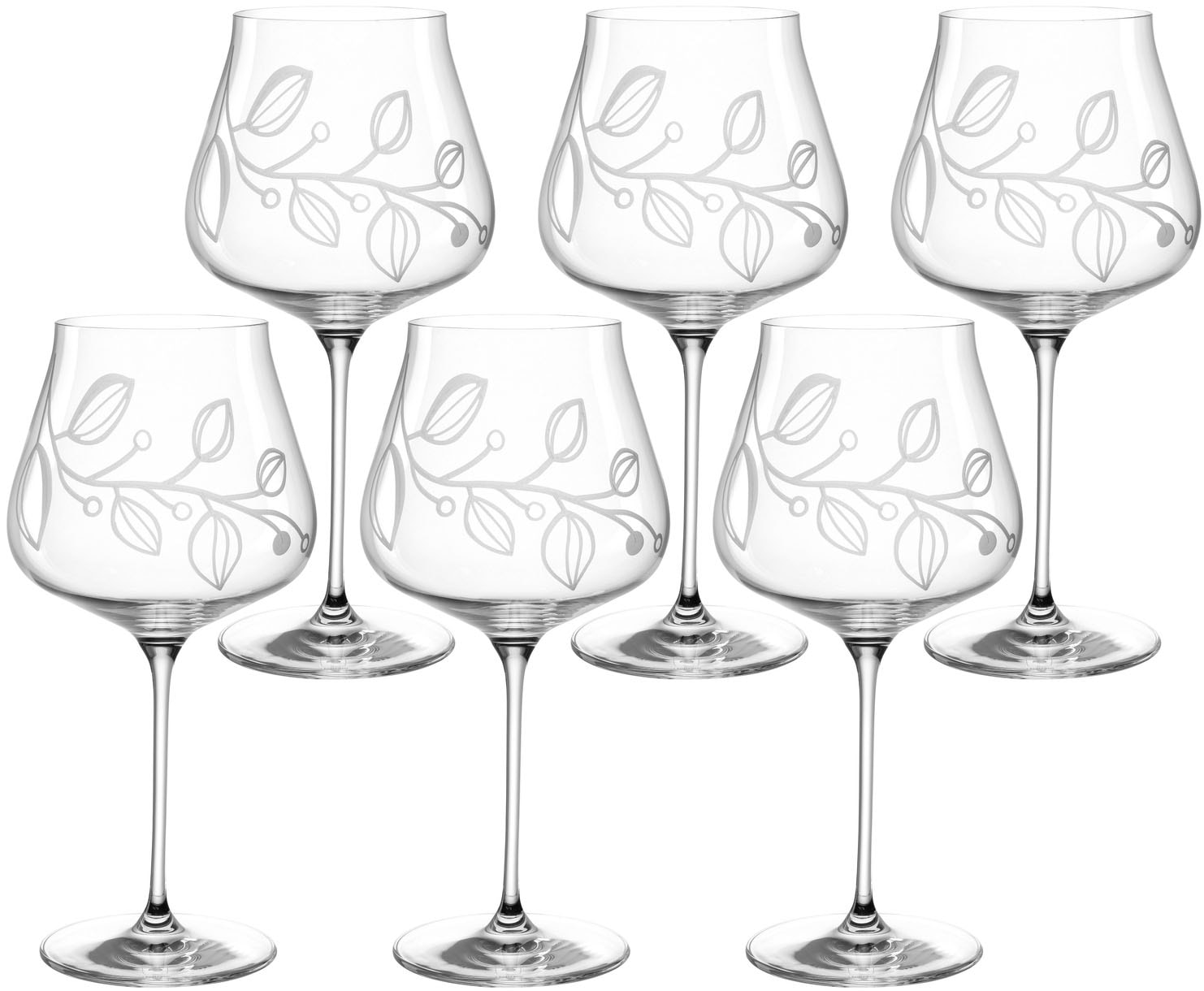 LEONARDO Rotweinglas »BOCCIO«, (Set, 6 tlg.), 770 ml, 6-teilig