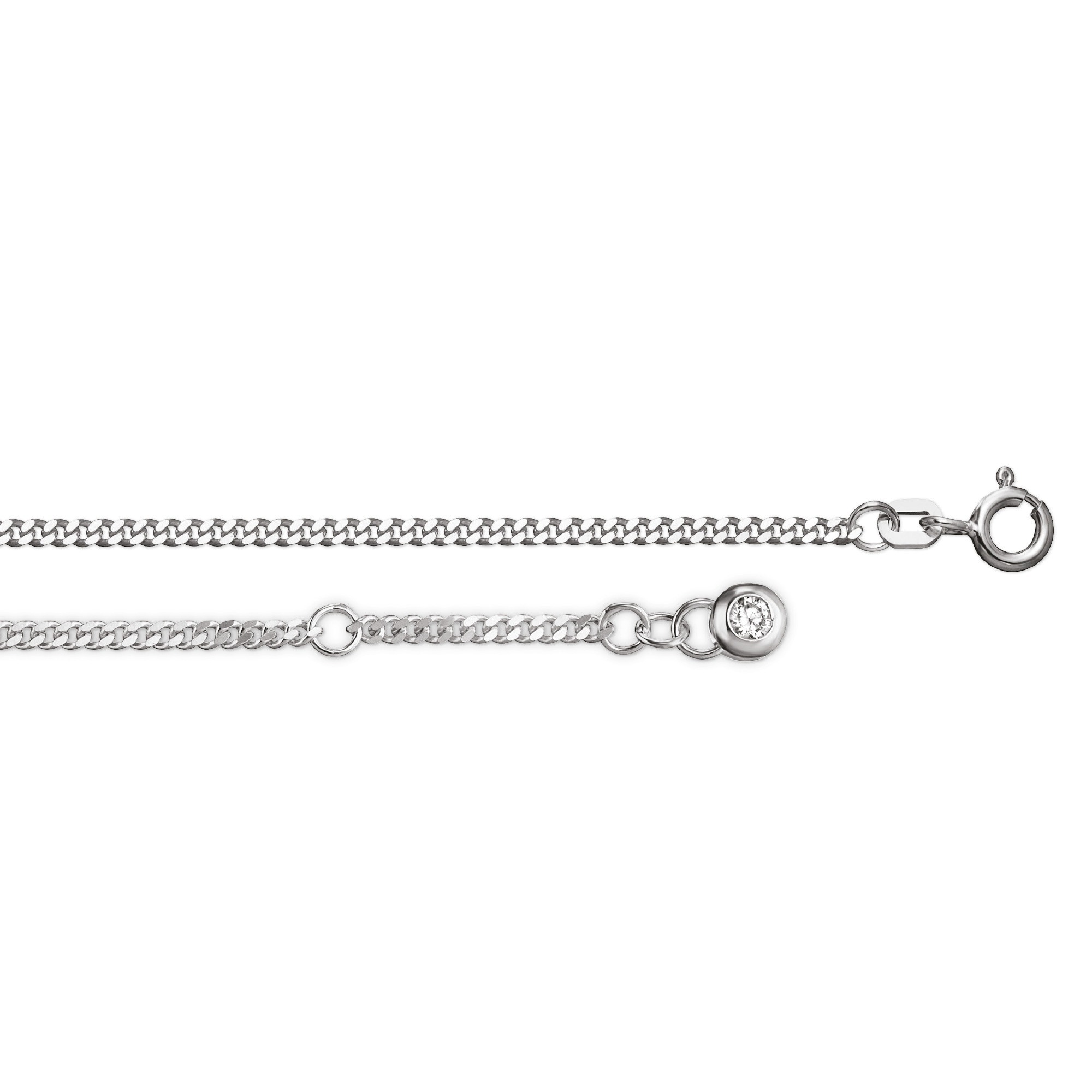 Fußkette »Zirkonia Fußkettchen aus 925 Silber 25 cm Ø 2,10 mm«, Damen Silber Schmuck...