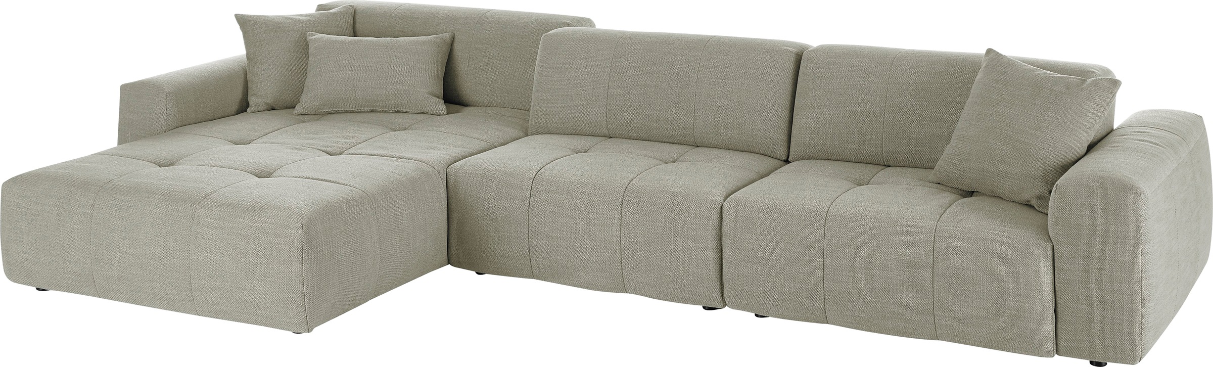 3C Candy Ecksofa »Yoshy mit Komfortfunktionen, modern und bequem, L-Form«, Zwei verschiedene Sitztiefen durch verstellbare Rückenlehne