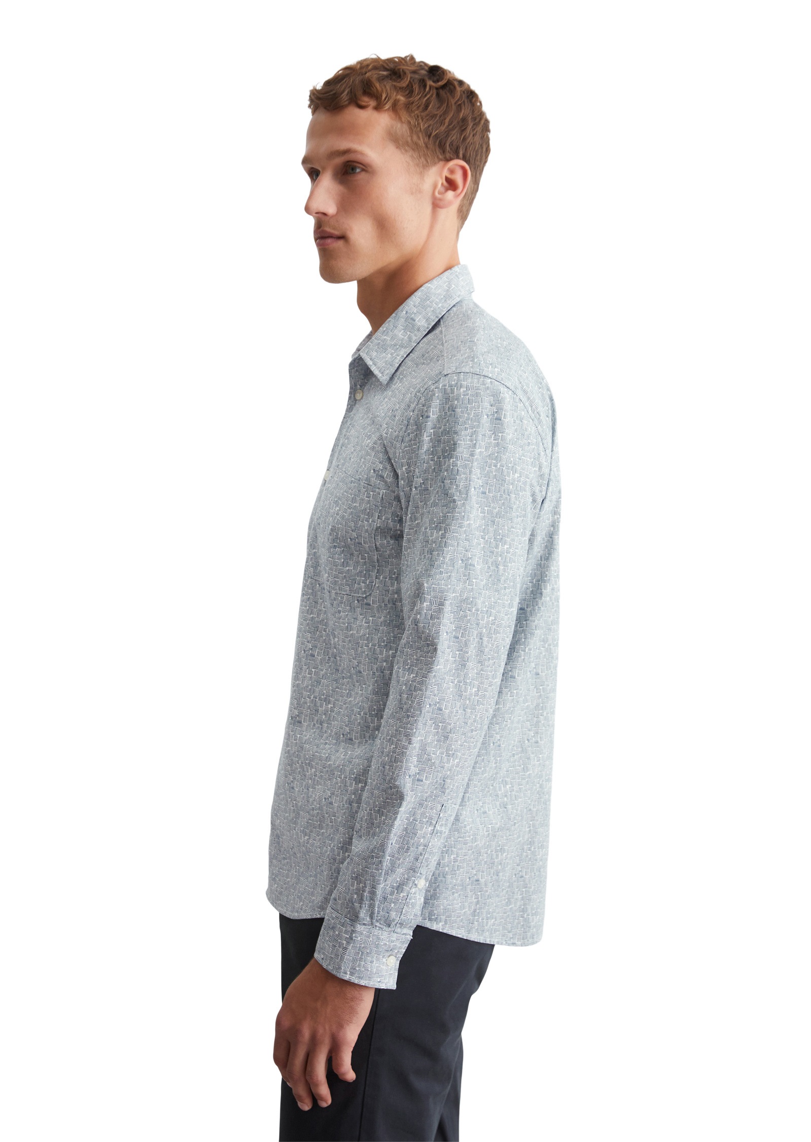 Marc O'Polo Langarmhemd »mit feinem Allover-Print«