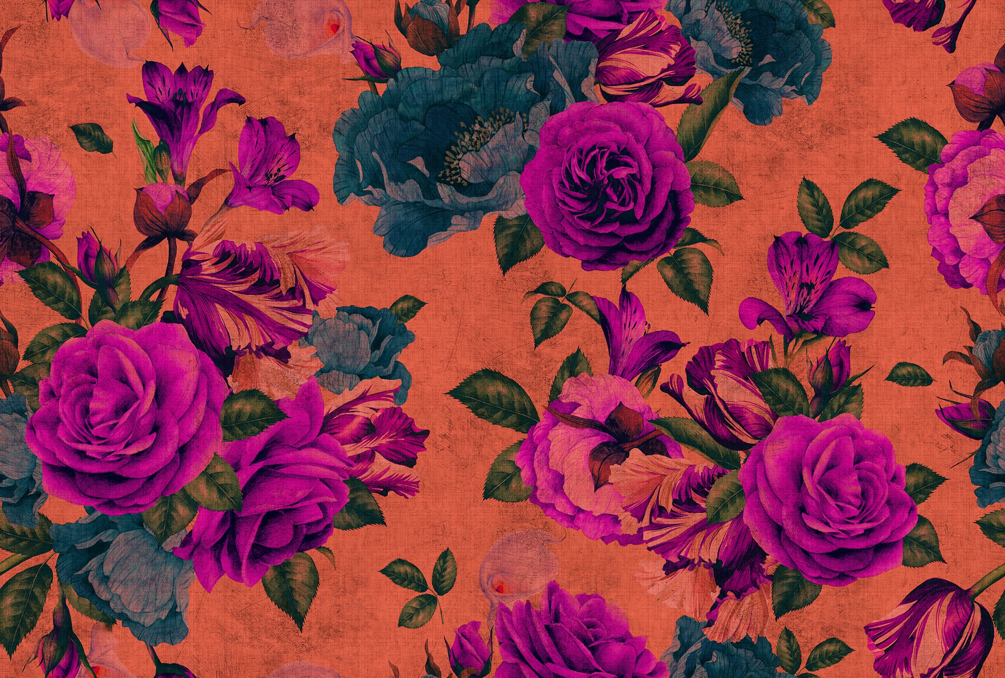 living walls Fototapete "Walls by Patel Spanish Rose 2" glatt Vlies, Wand, Schräge