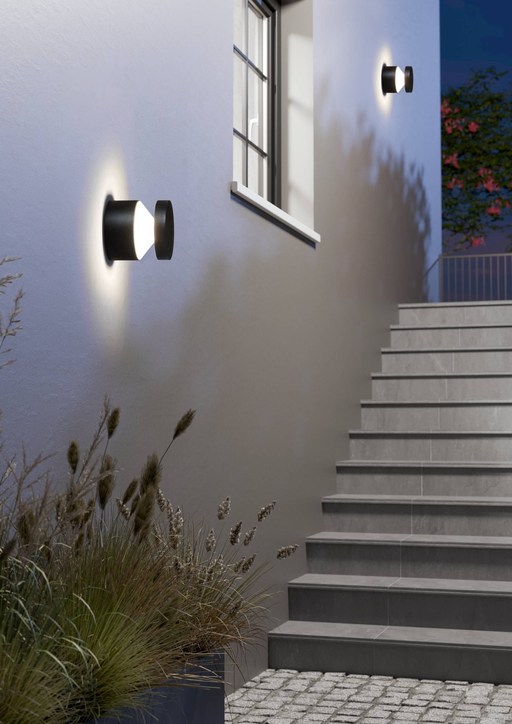 EGLO Wandleuchte »Melzo Außen-Wandlampe, Außenlampe aus Aluguss und Kunststoff, IP44« LED-Modul 1 Stk. Warmweiß