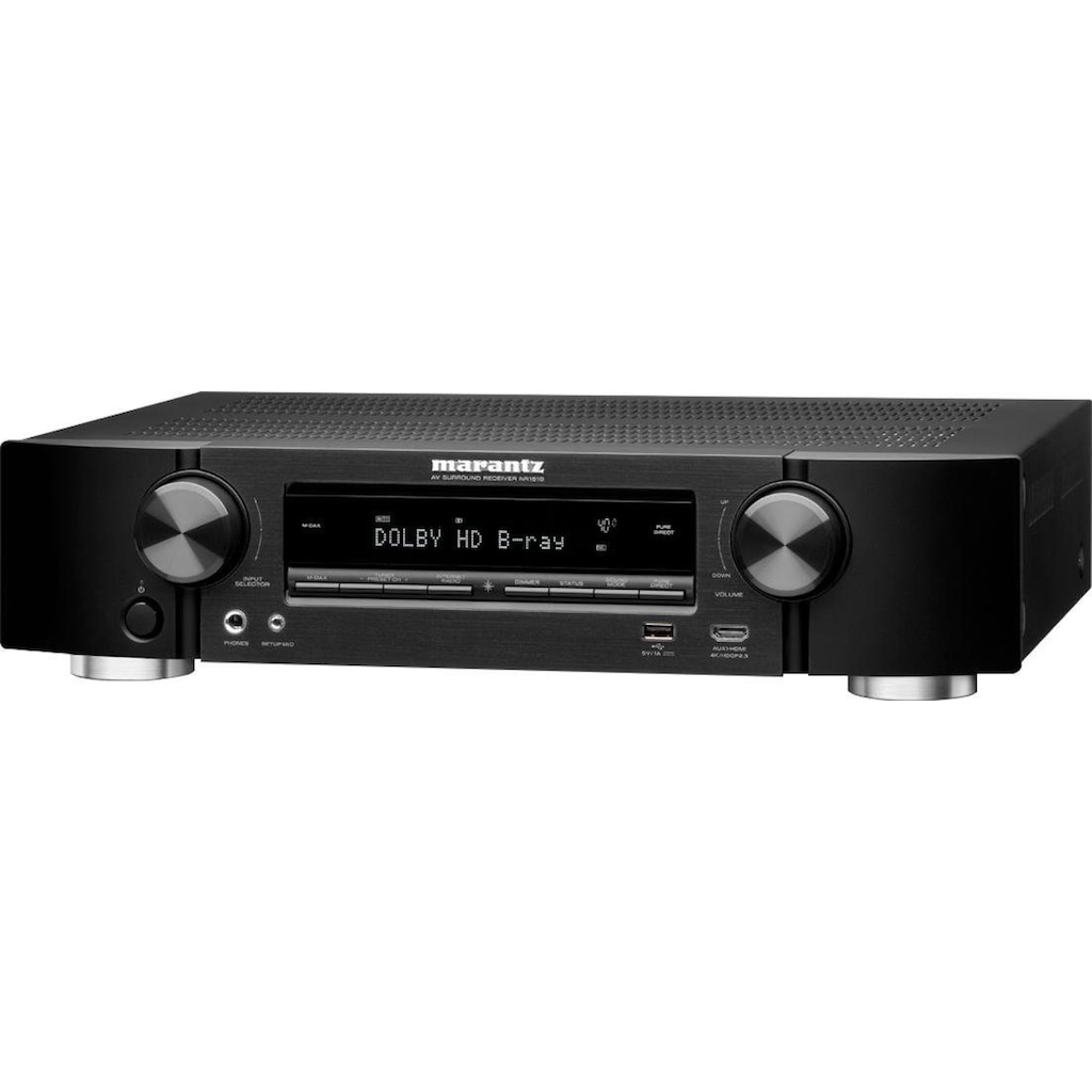 Marantz AV-Receiver »NR1510«, 5.1, (WLAN-LAN (Ethernet)-Bluetooth 3D-fähig-4k Upscaling-Sleeptimer-USB-Mediaplayer-FM Tuner-Sprachsteuerung-Internetradio-Hi-Res Audio)