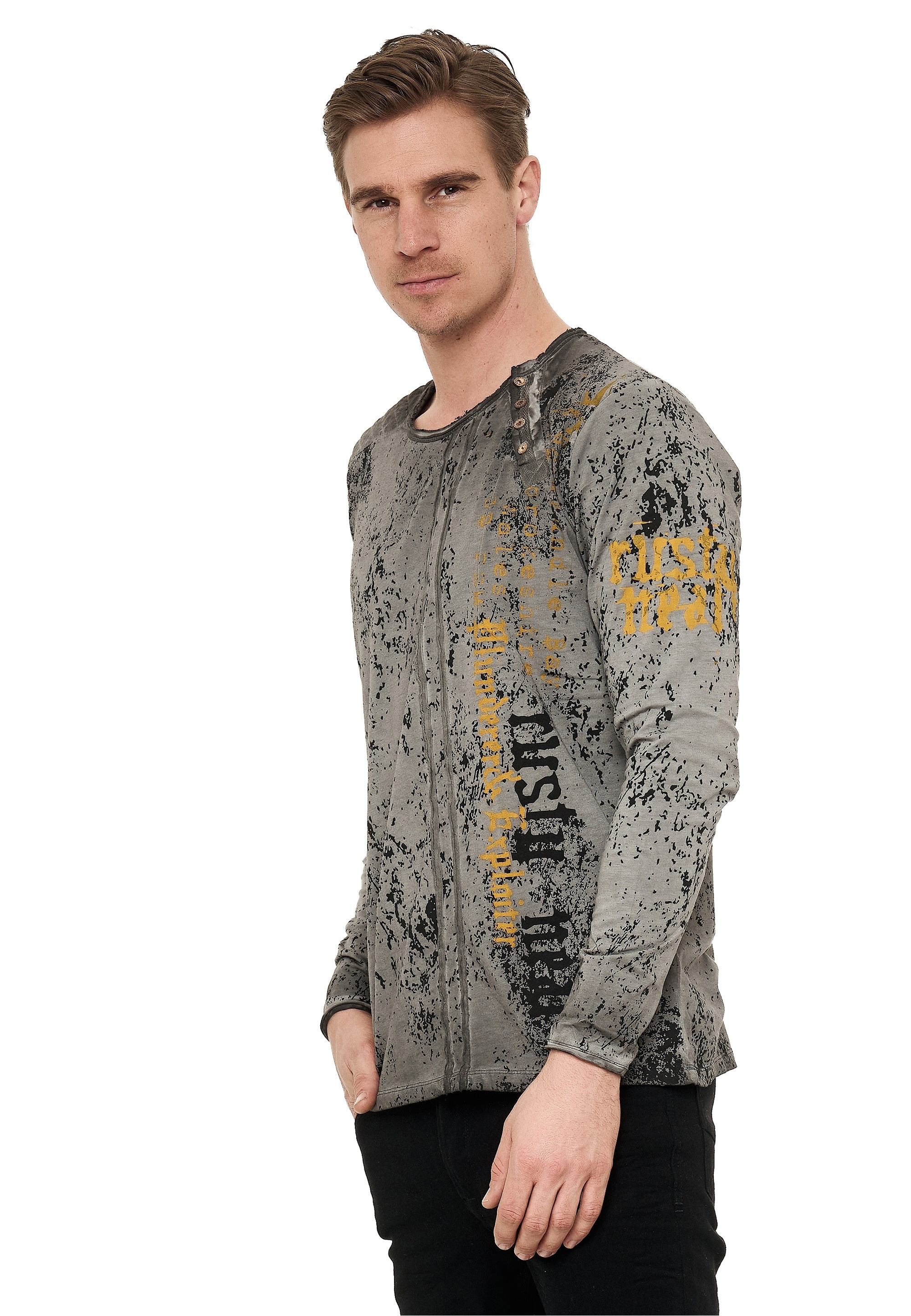 Rusty Neal Langarmshirt, mit coolem Allover-Print günstig online kaufen