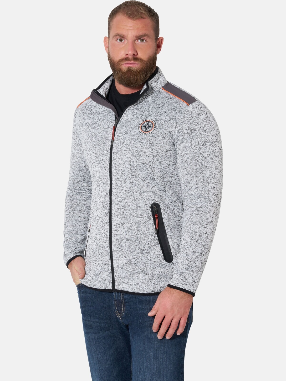Jan Vanderstorm Sweatjacke »Strickfleecejacke JAAFET«