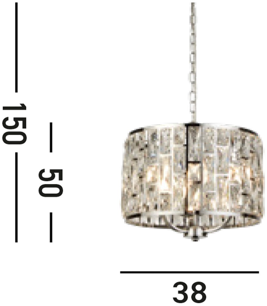 Searchlight Hängeleuchte »Hängeleuchte Bijou, 3-flammig« E14 1 Stk. Glamourös