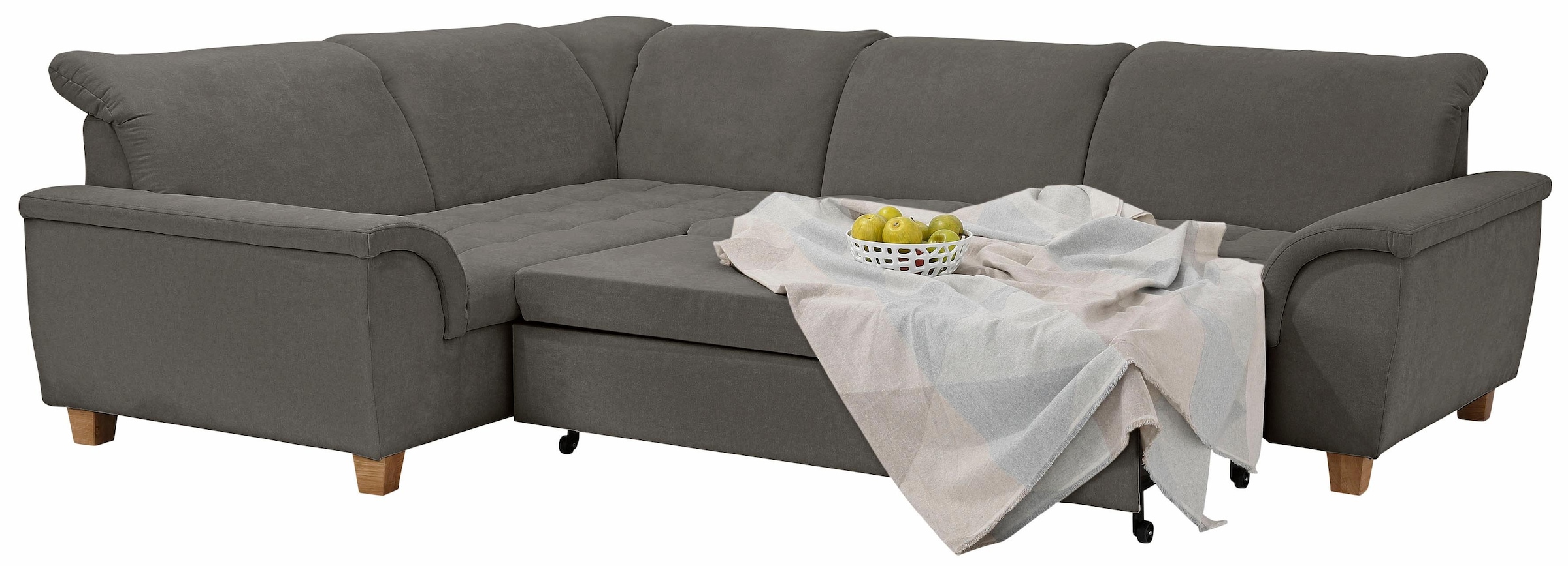 Home affaire Ecksofa »Lyla L-Form«, wahlweise mit Rückenfunktion und Bettfunktion