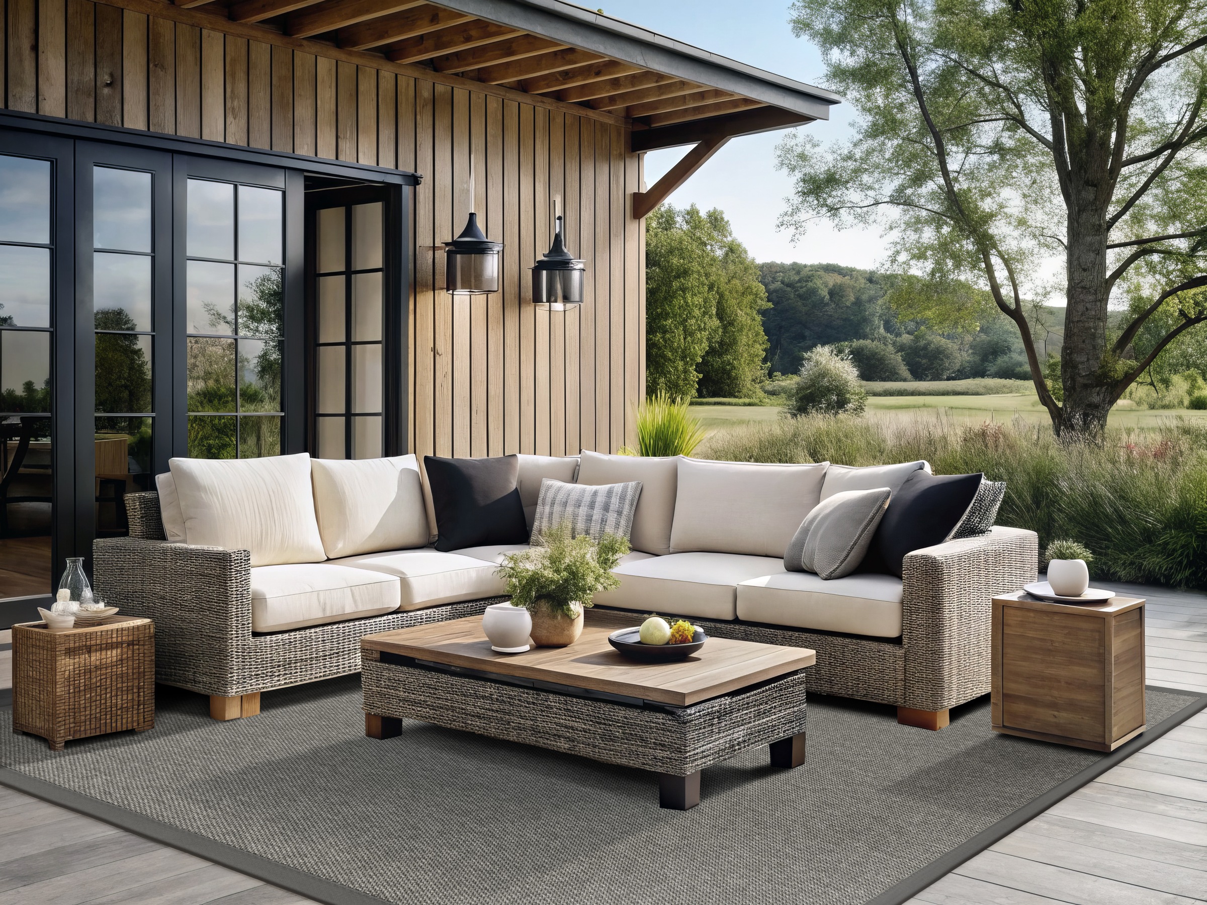 Dekowe Teppich »Basic S2 Twill« rechteckig 10 mm Höhe meliert, Sisaloptik, mit Bordüre, In- und Outdoor geeignet