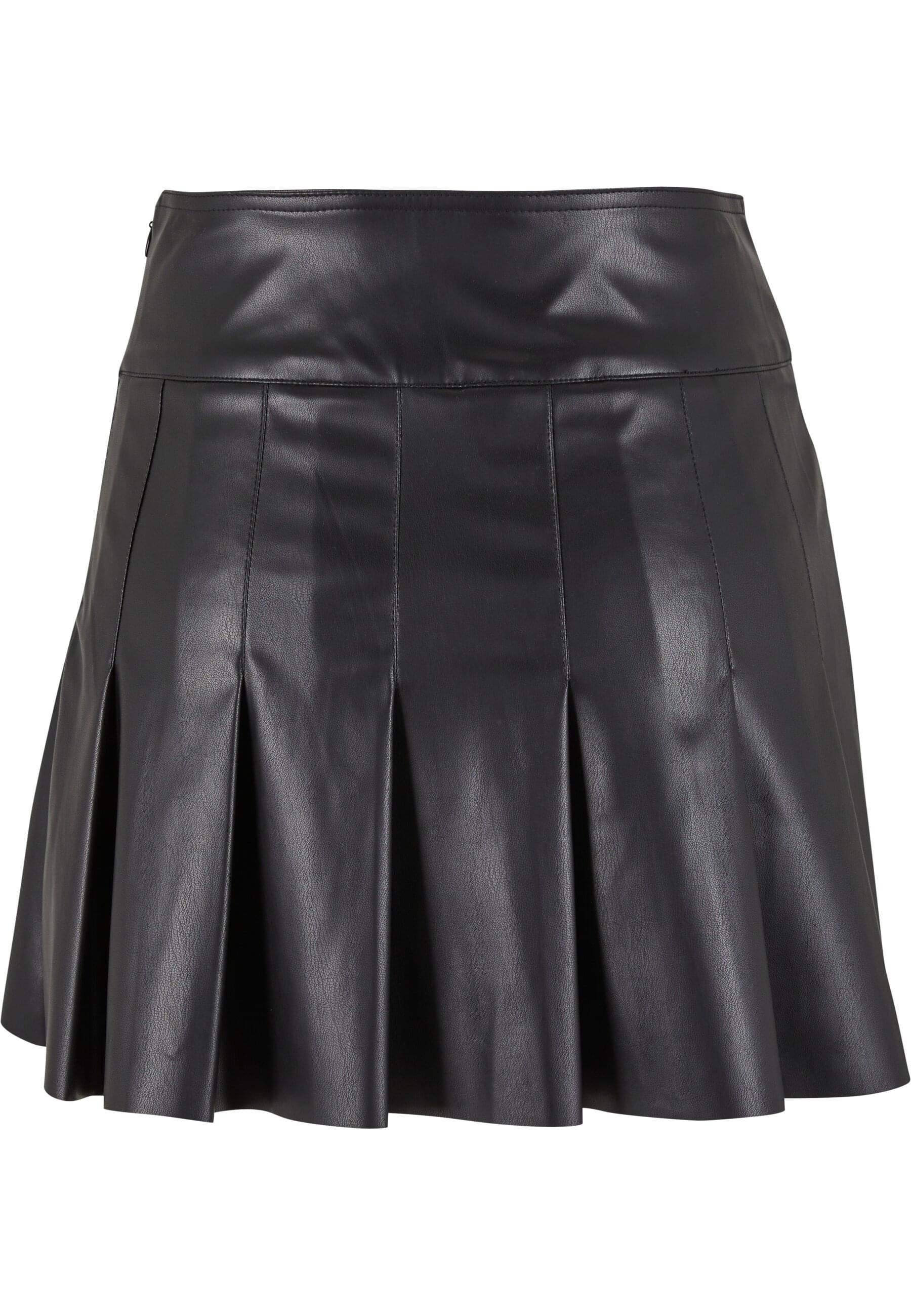 URBAN CLASSICS Sommerrock »Urban Classics Ladies Synthetic Leather Pleated Skirt«, (1 tlg.)