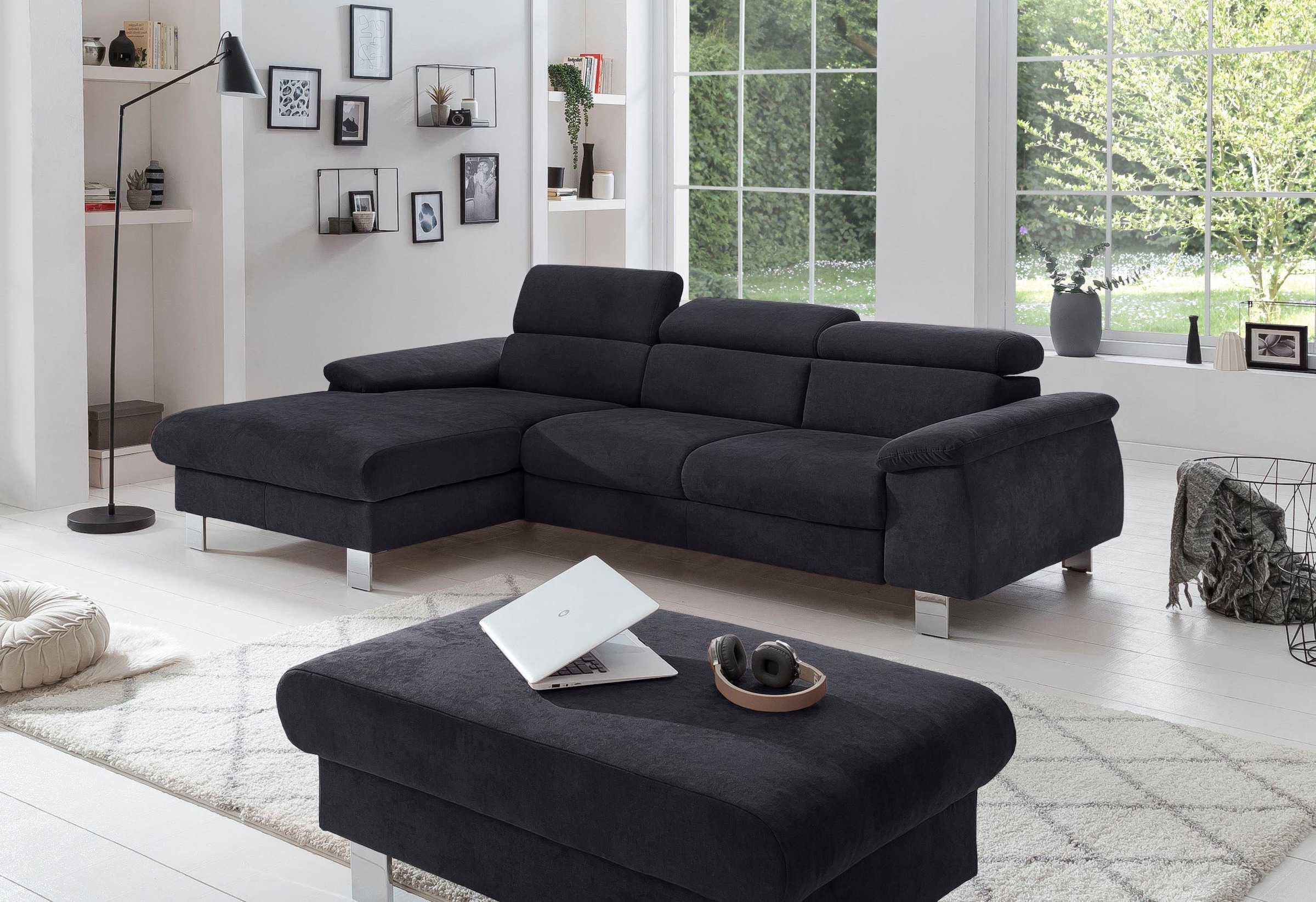 COTTA Ecksofa "Komaris L-Form, B: 244 cm" mit Kopfteilverstellung, optional günstig online kaufen