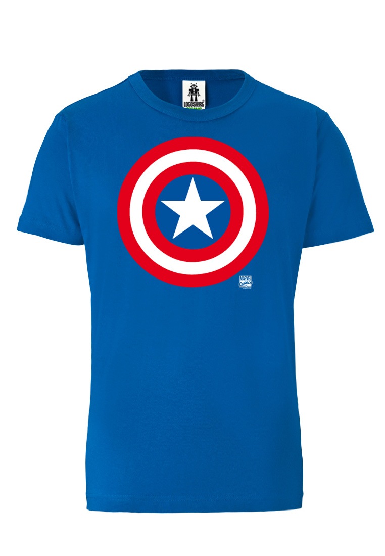 LOGOSHIRT T-Shirt »Marvel - Captain America Logo« mit Captain America-Logo
