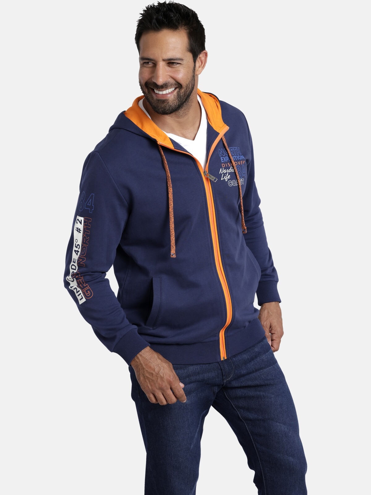 Jan Vanderstorm Kapuzensweatjacke "Sweatjacke RODERICH" 1 Stk. aus atmungsa günstig online kaufen