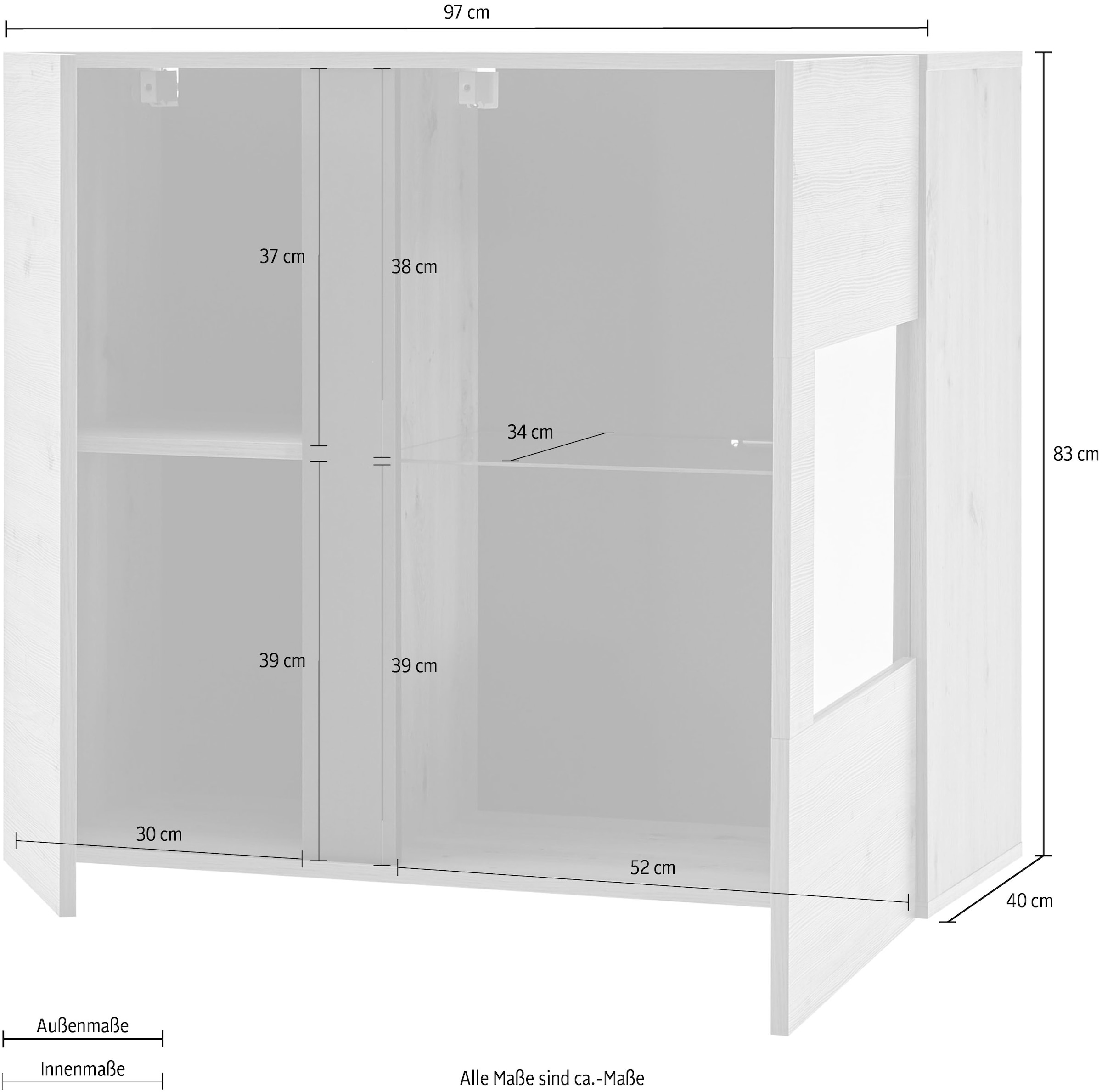 INOSIGN Hängevitrine »CLAiR Hängevitrine 20«, Höhe 83 cm