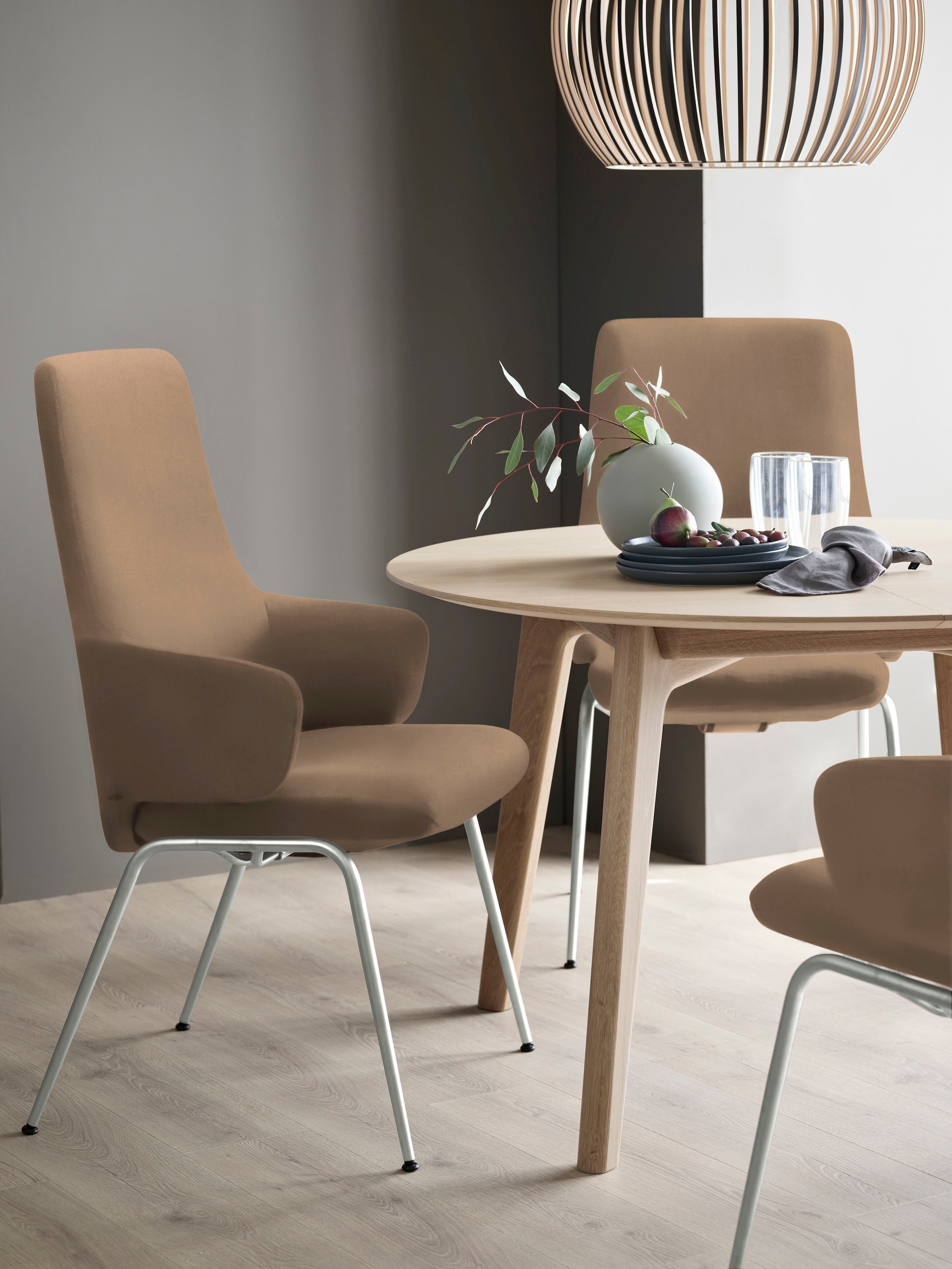 Stressless Polsterstuhl "Laurel" () High Back mit Armlehne, Größe L, mit Beinen aus Stahl in Schwarz matt