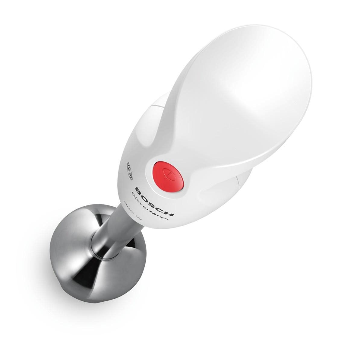 BOSCH Stabmixer »CleverMixx MSM24500, Edelst. Mixfuß, Zerkleinerer, Schneebesen, weiß«, 400 W, 4 Klingen, Mixbecher, Made in Europe