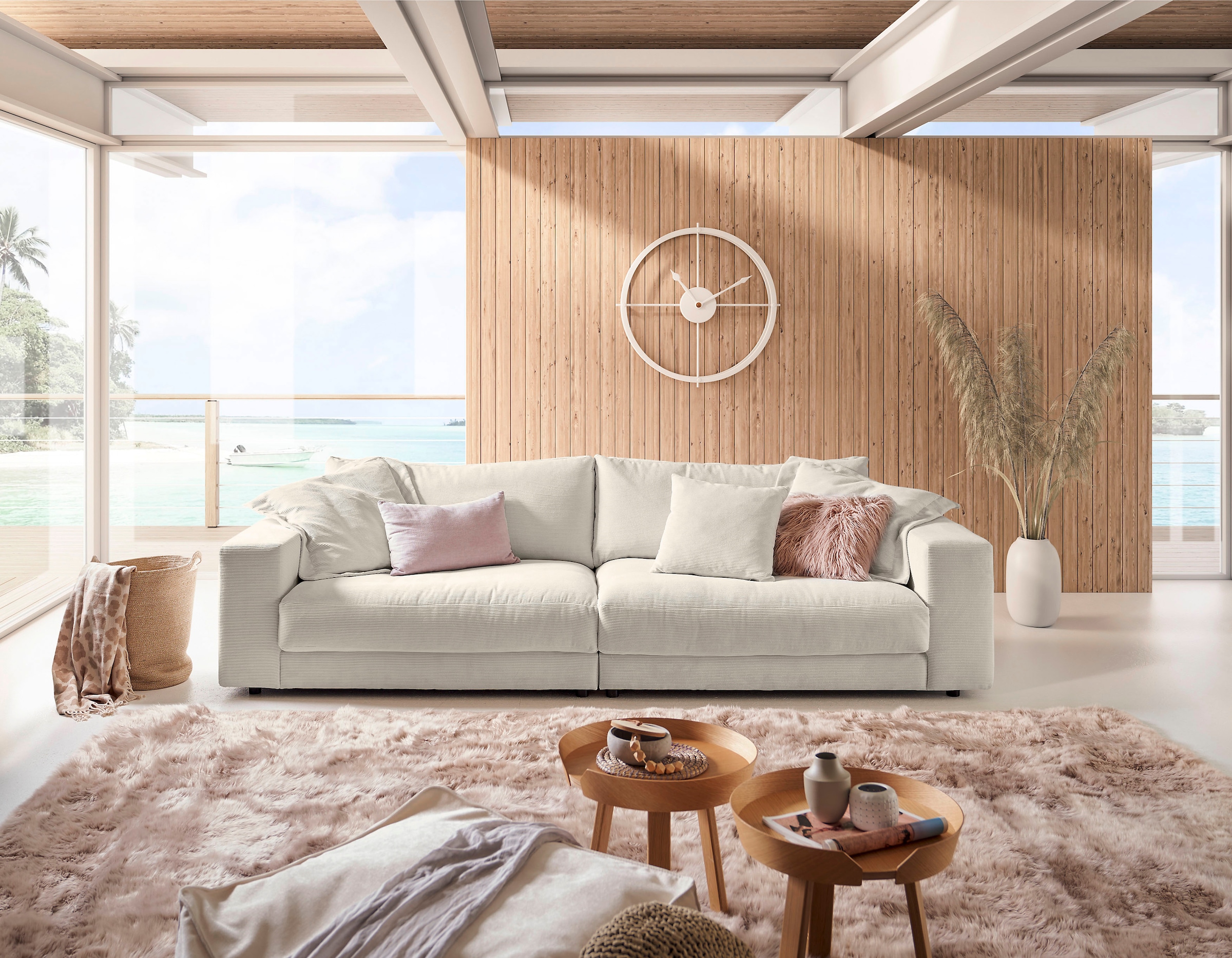 3C Candy Big-Sofa »Enisa«, Zeitloses | Loungemöbel, bestellen und und BAUR Fein- in stylisches Breitcord