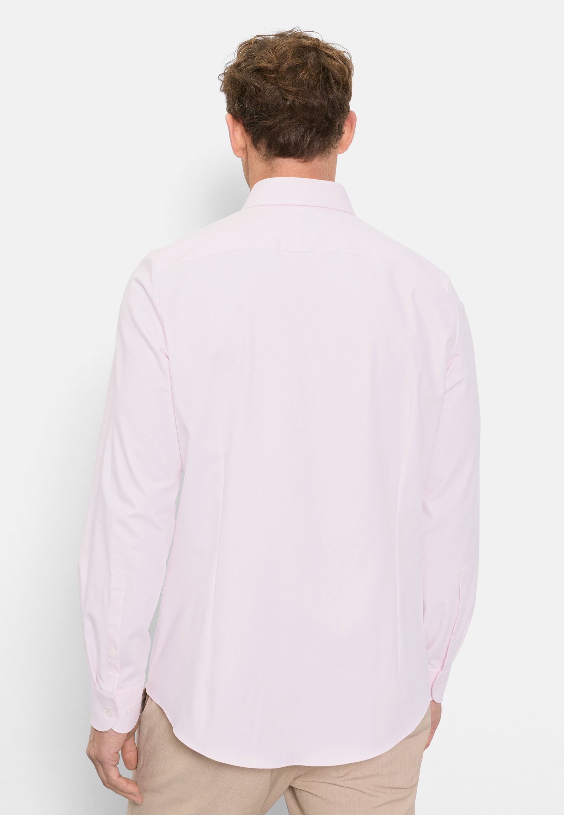 Businesshemd OLYMP "OLYMP Level Five 24/Seven, body fit, Modern Kent", Herren, Gr. 41, Normaler Arm, rosé, 64% Baumwolle, 27% Polyester, 9% Elasthan, Hemden 3