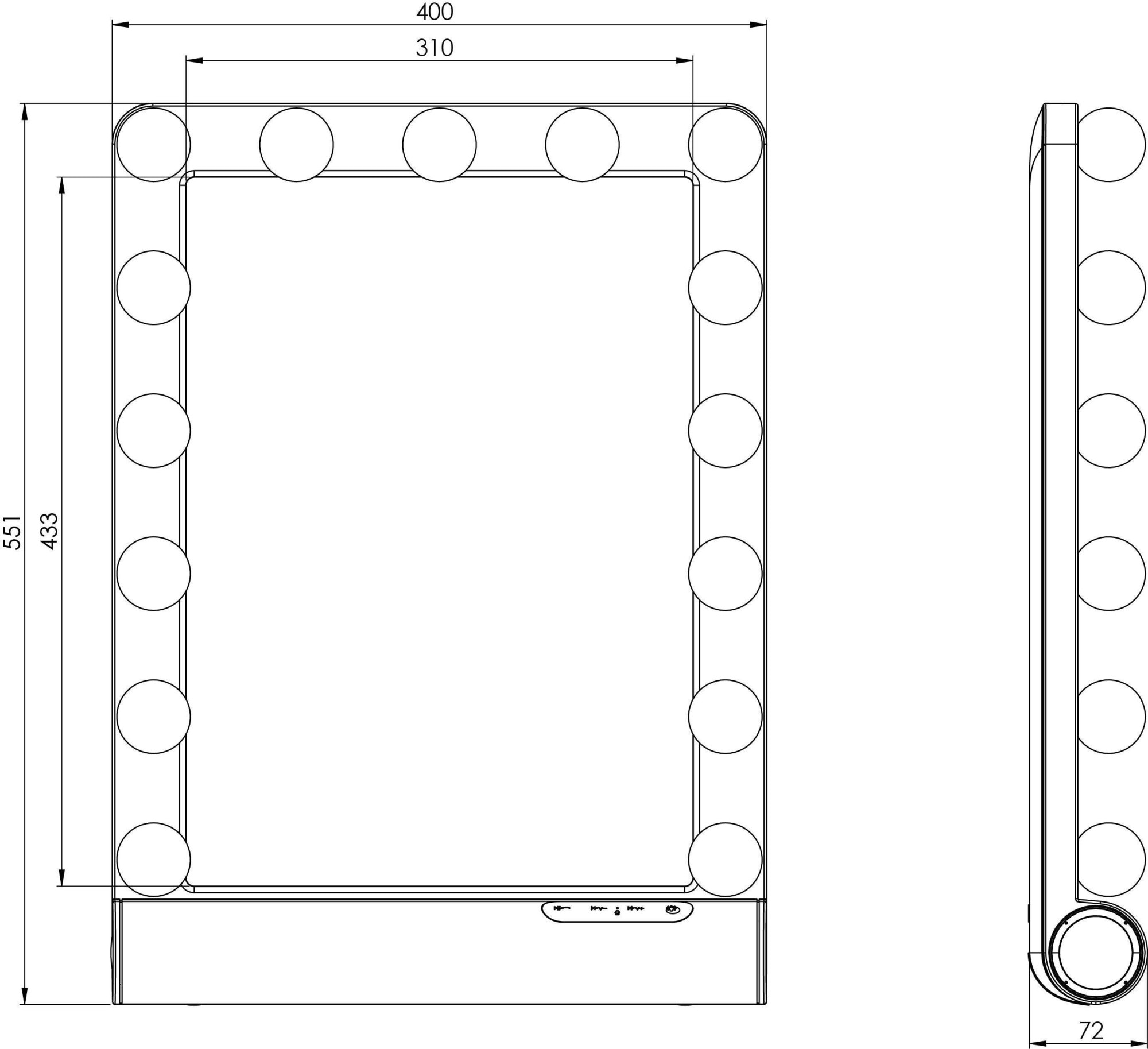 Loevschall Schminkspiegel »Anna Hollywood Spiegel mit LED-Beleuchtung & Bluetooth-Lautsprecher«