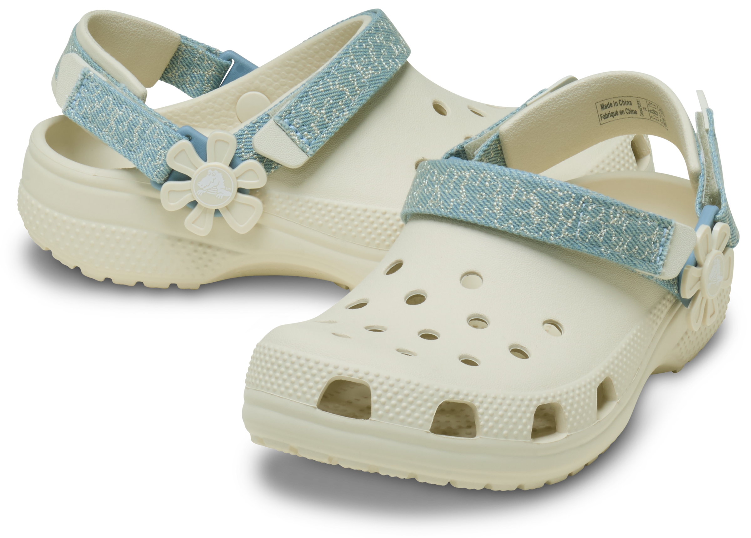 Crocs Clog »Classic Flower«  Sommerschuh, Strandschuh, Sandale mit Klettverschlüssen
