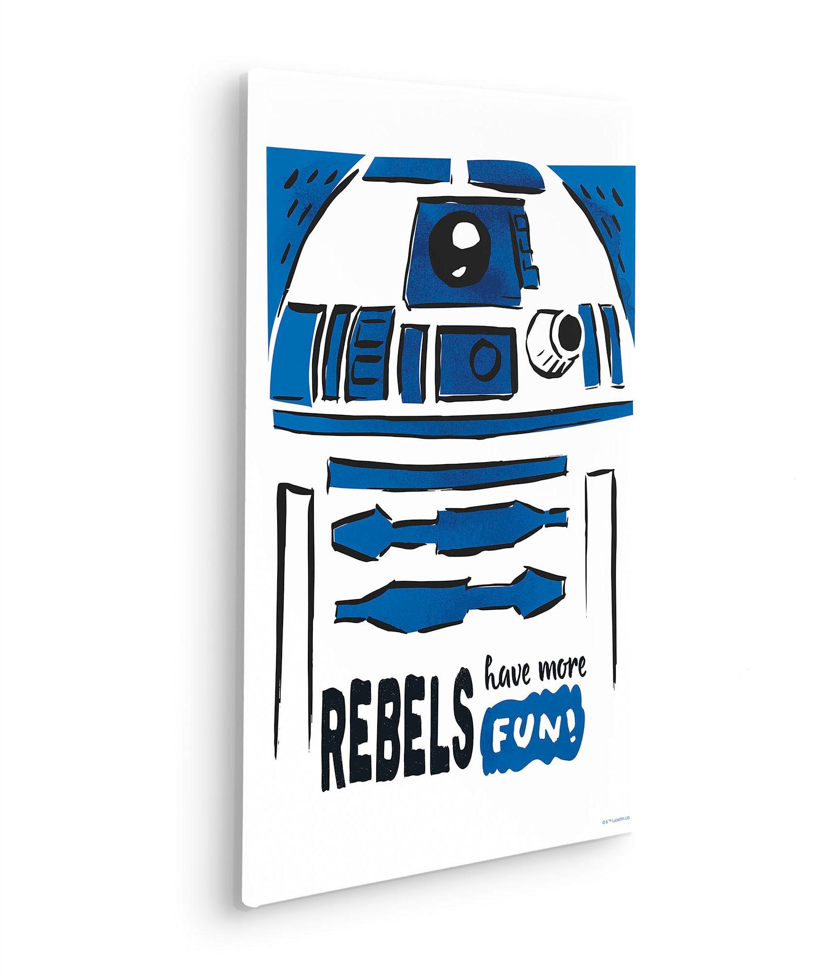 Komar Leinwandbild »Keilrahmenbild - Star Wars R2D2 More Fun - Größe 40 x 60 cm«, Disney, (1 St., 40 x 60 cm (Breite x Höhe)